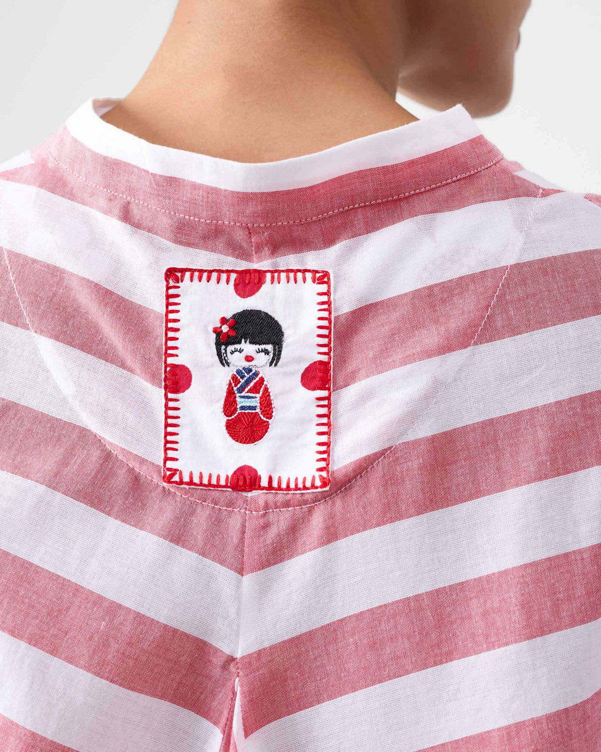 Yuma Top - Red & White Stripes
