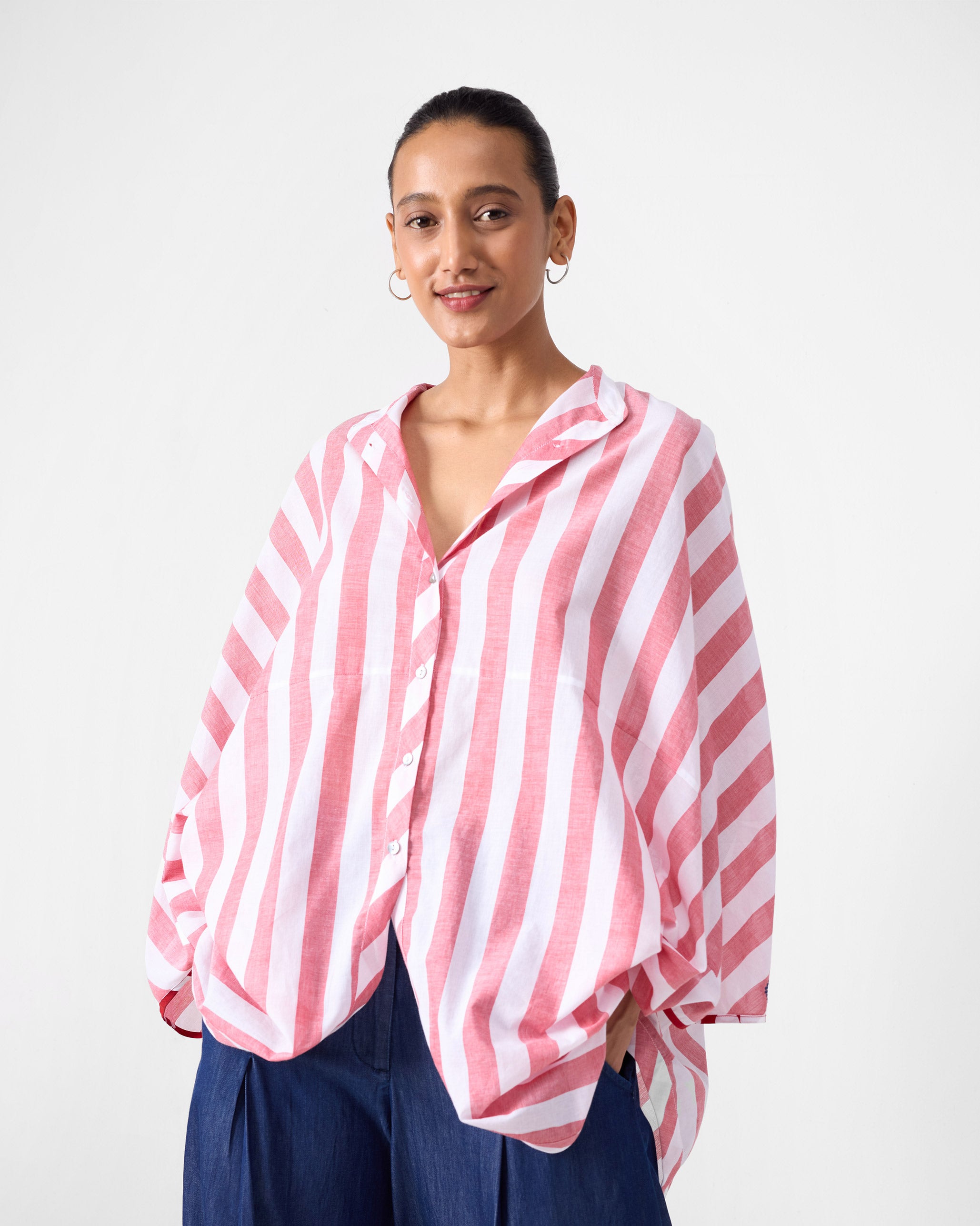 Yuma Top - Red & White Stripes