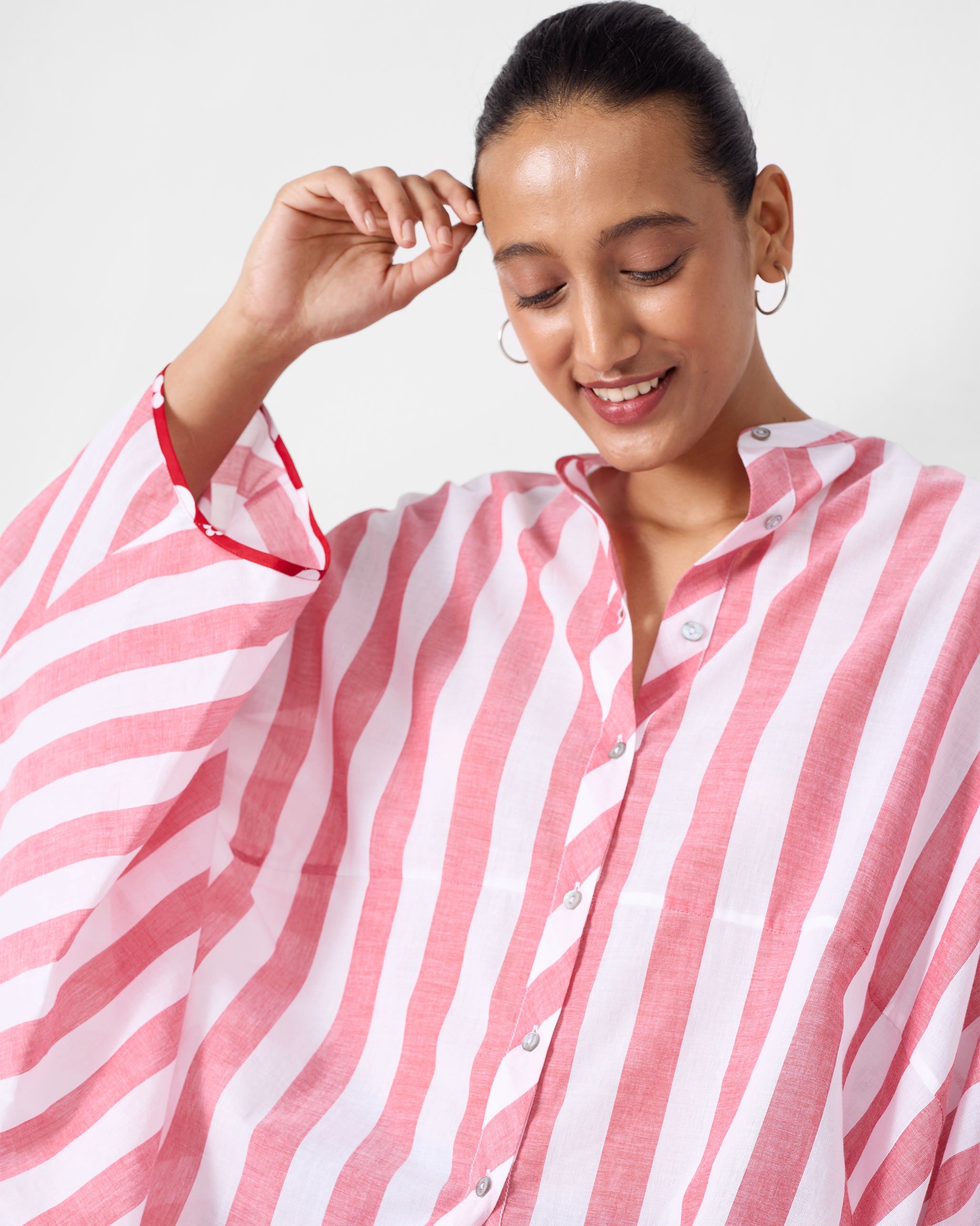 Yuma Top - Red & White Stripes