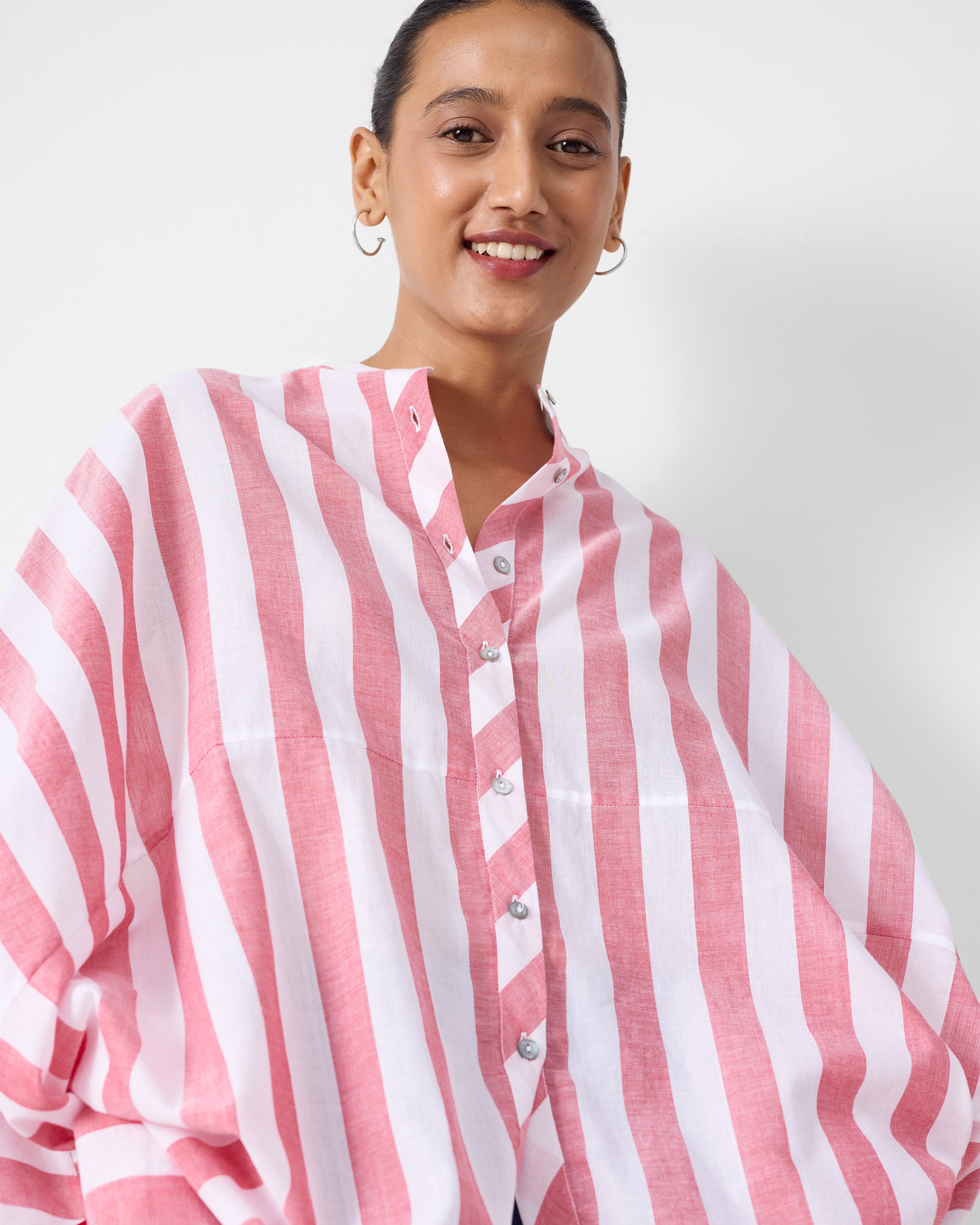 Yuma Top - Red & White Stripes