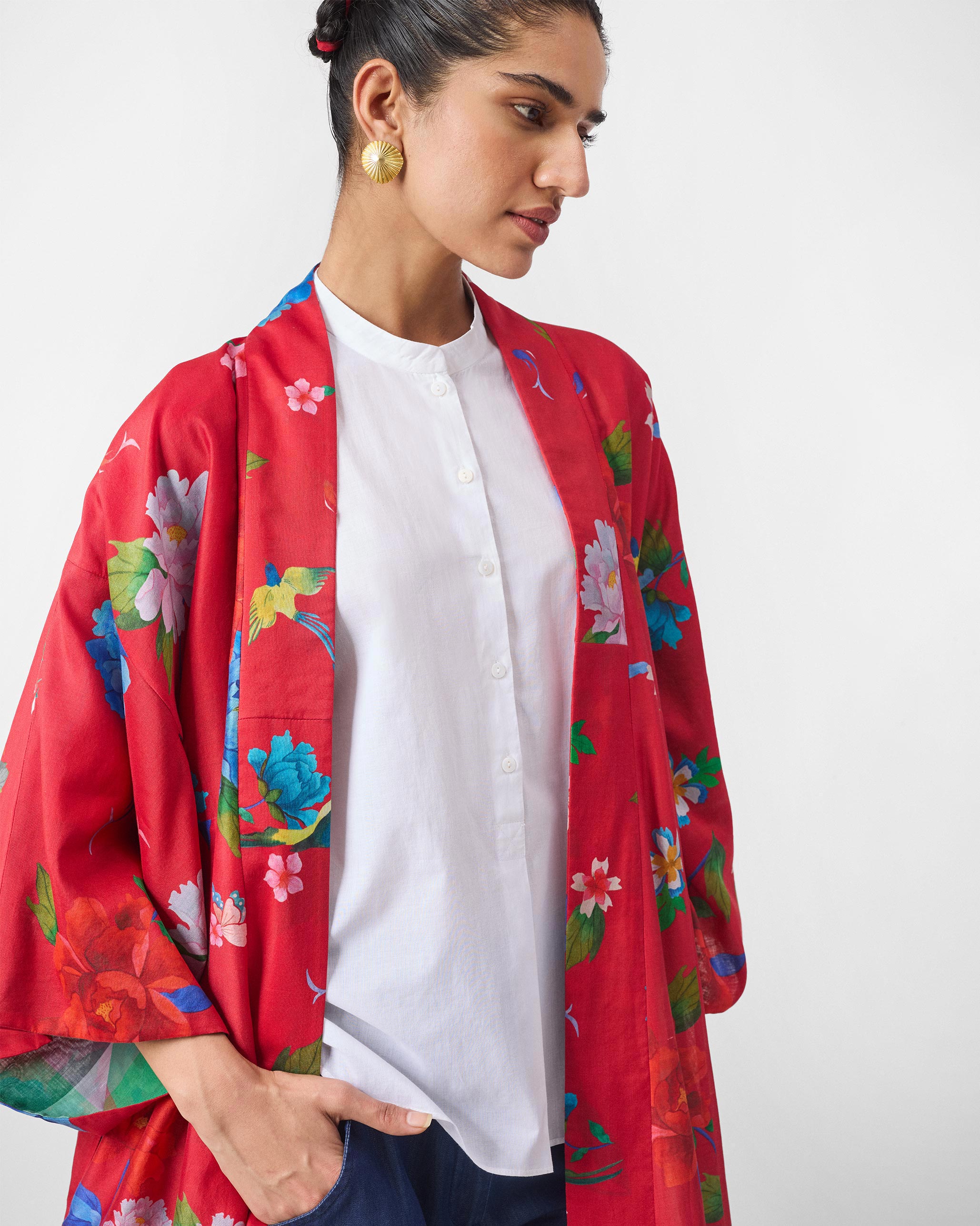 Sakura Kimono - Red Print