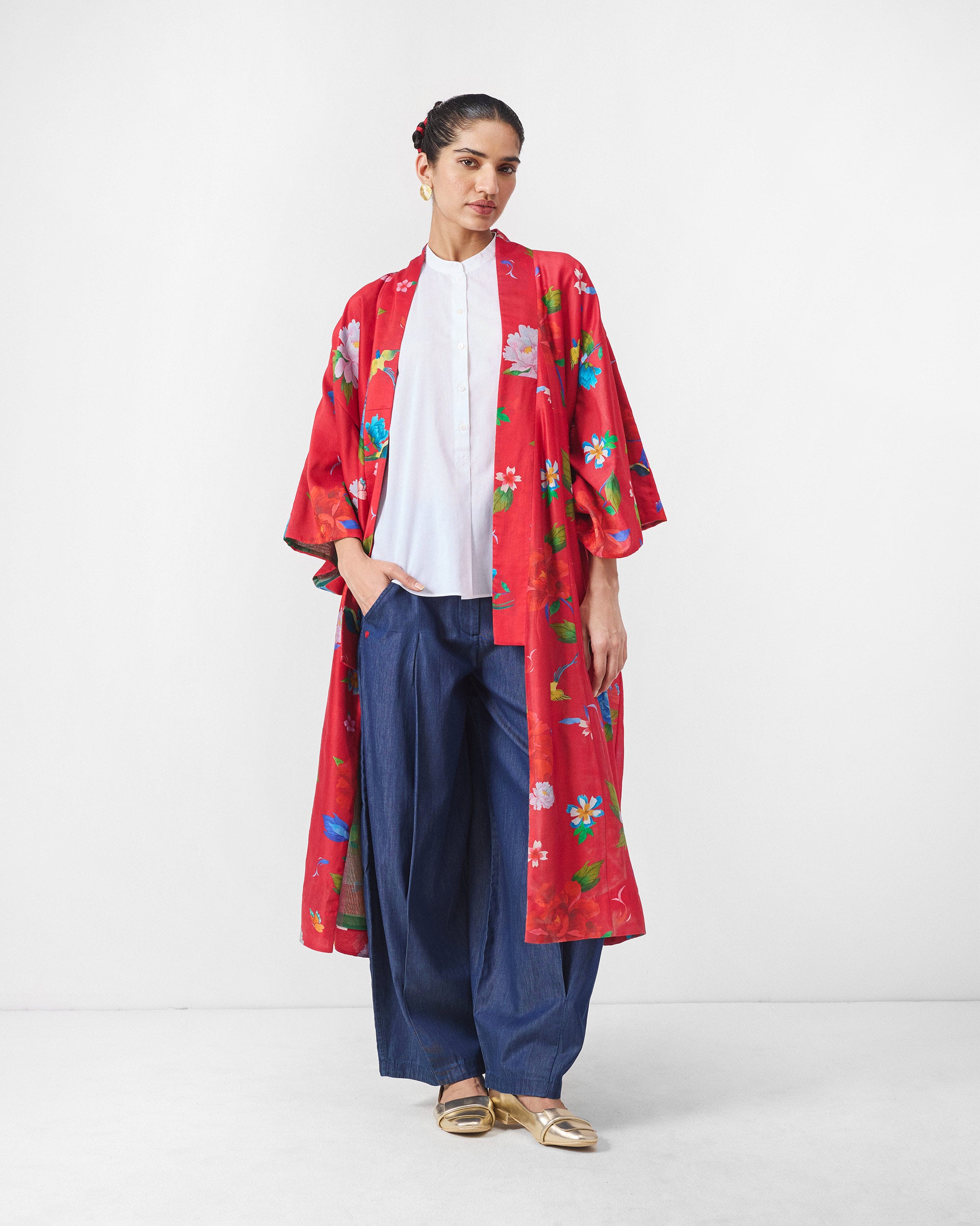Sakura Kimono - Red Print