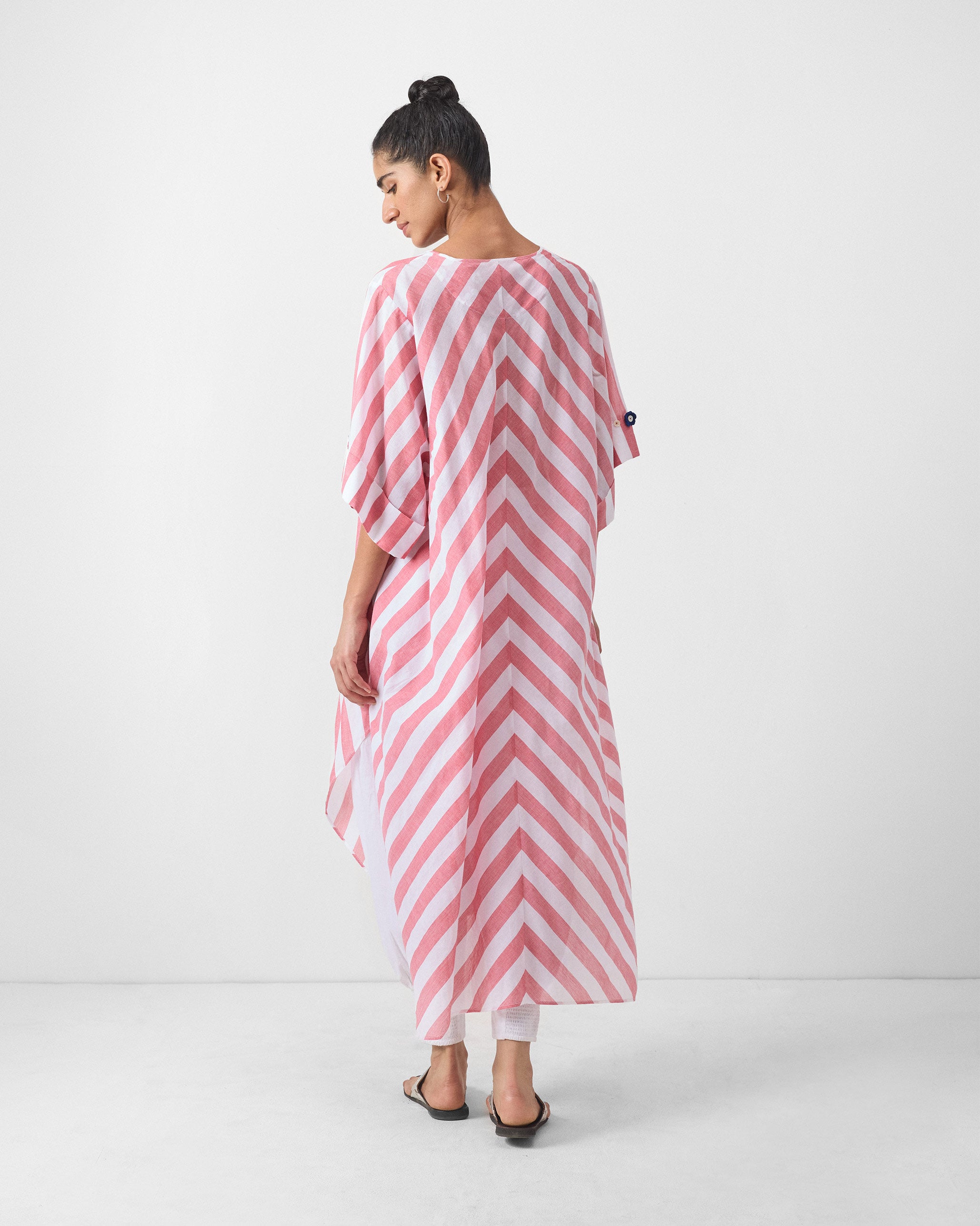 Mizuki Kaftan - Red & White Stripes