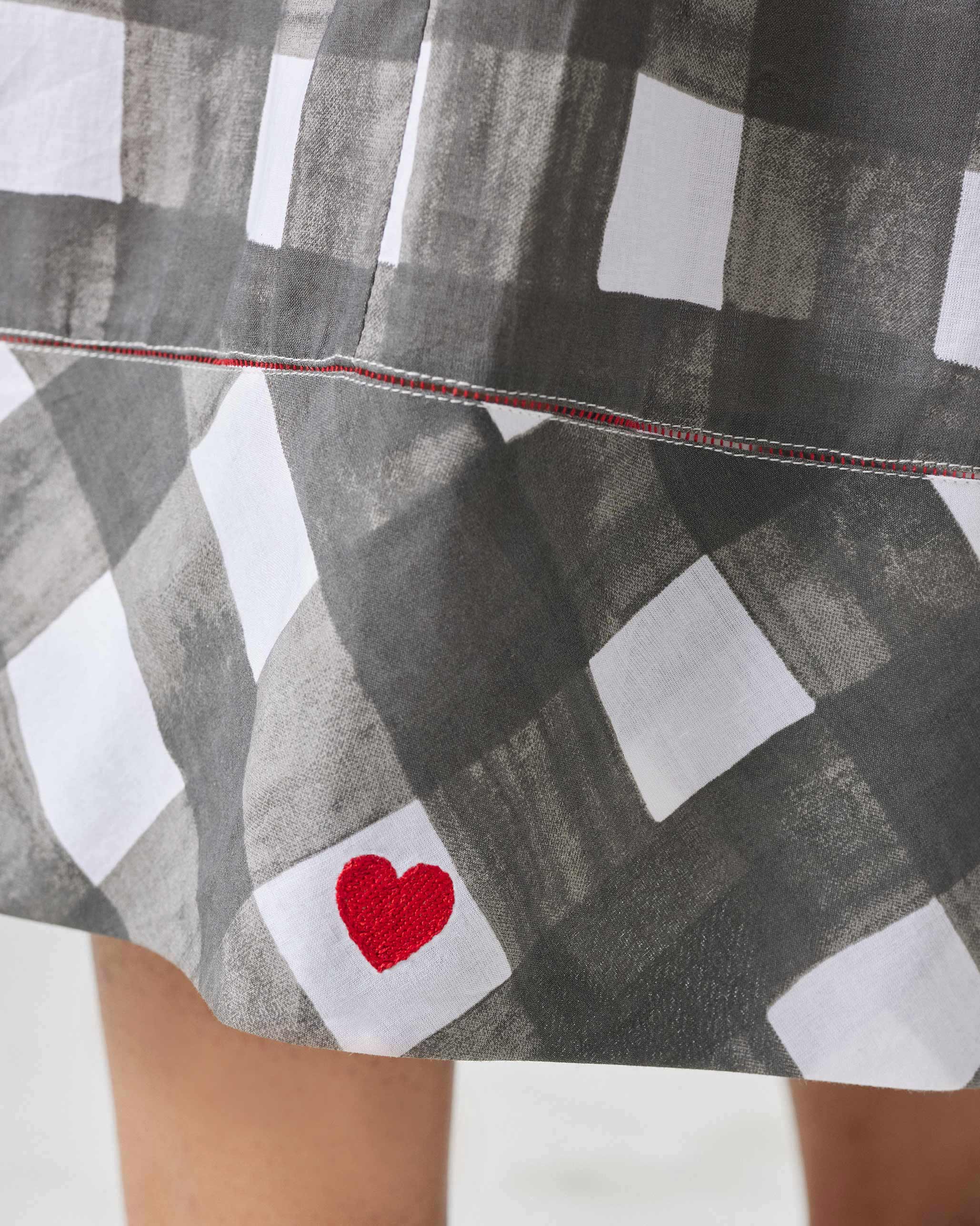 Picnic Culottes - Charcoal & White Print