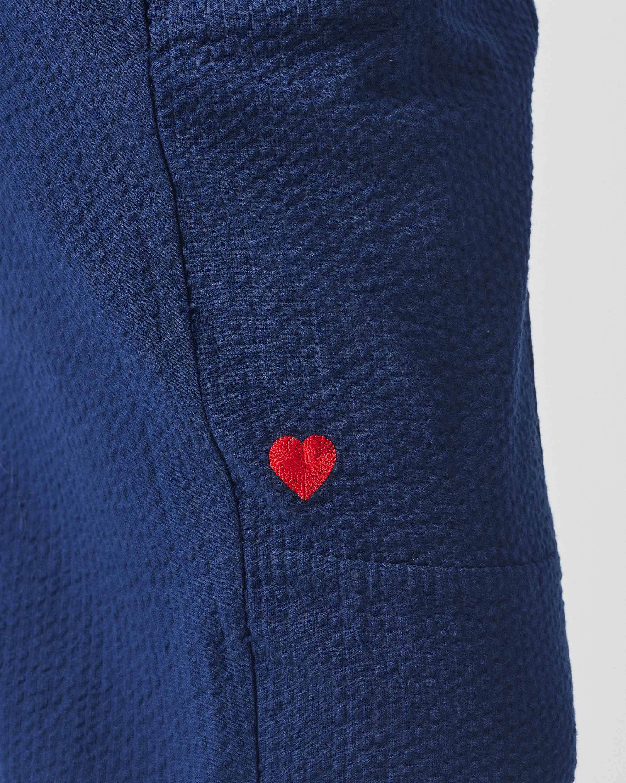 Kaiteki Pants - Navy Seersucker
