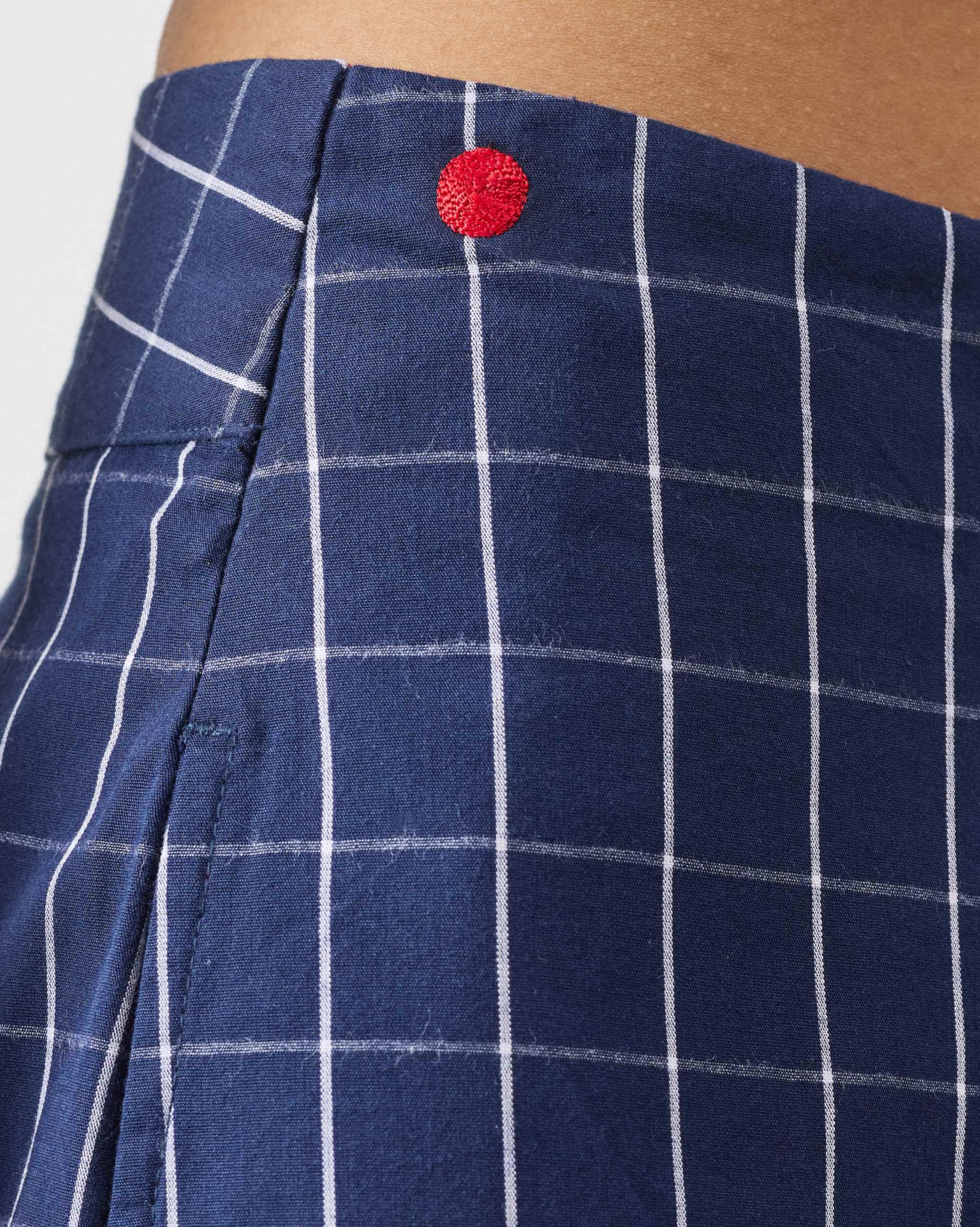 Hinata Pants - Navy & White Checks
