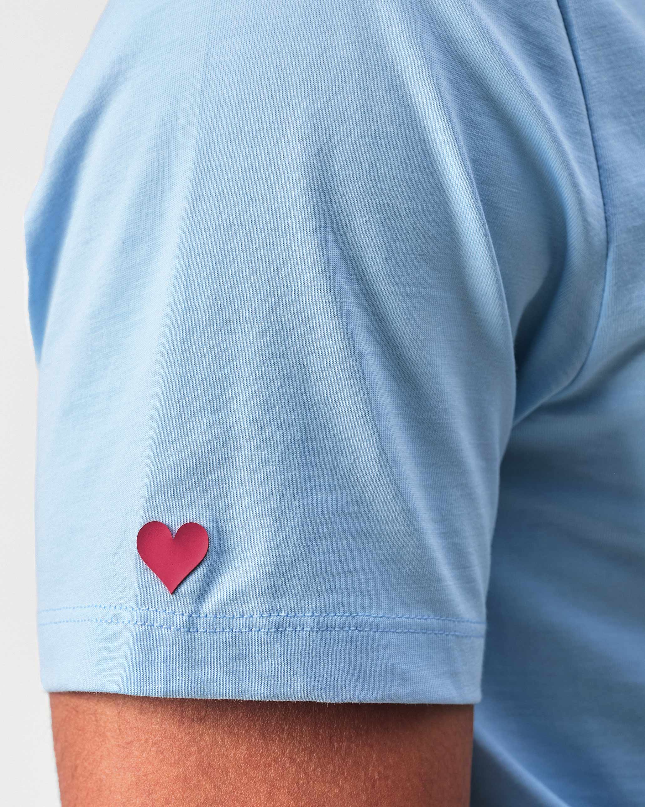 Japanese Tora T-shirt - Powder Blue & Red Print