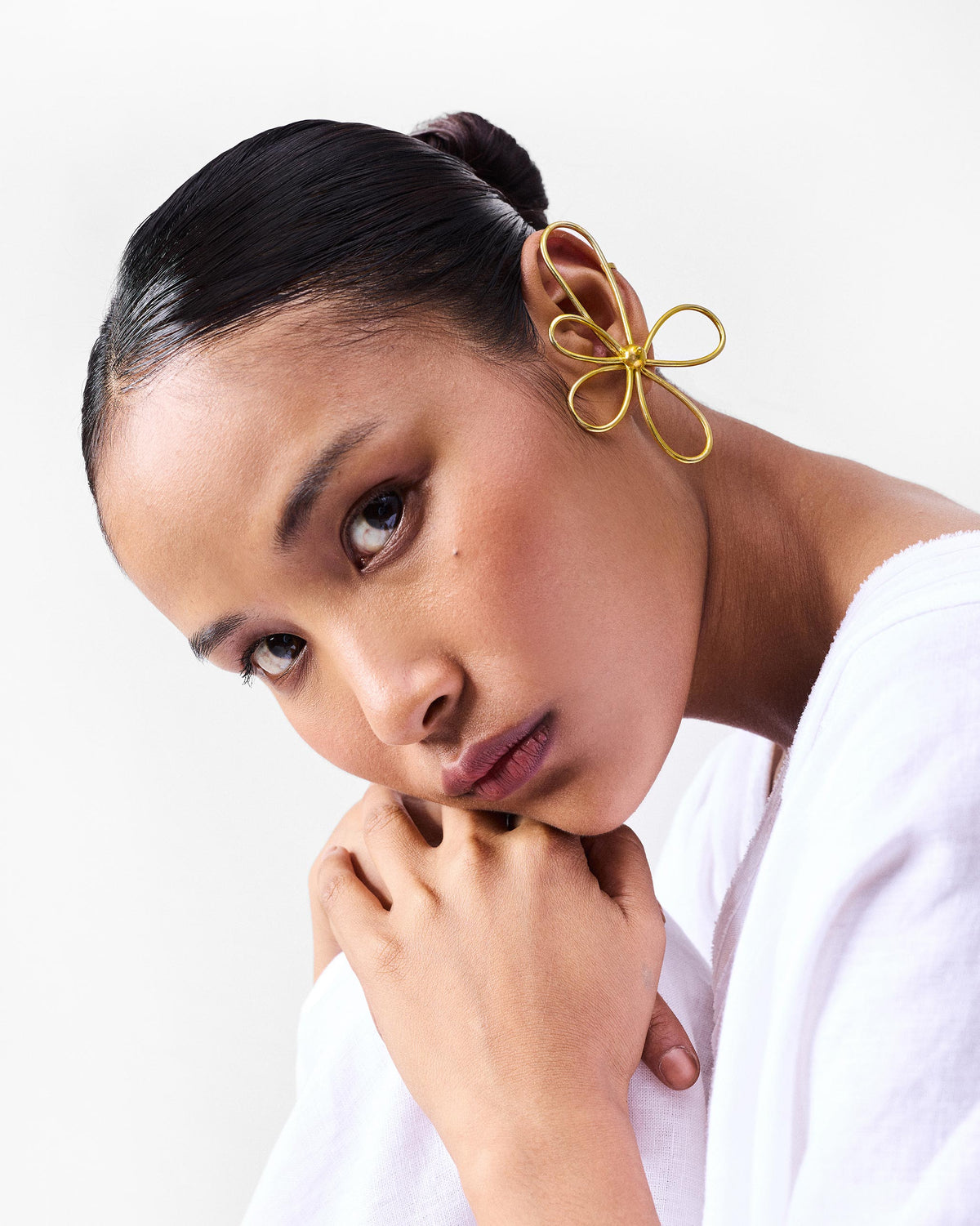 Blossom Earrings Large - Gold