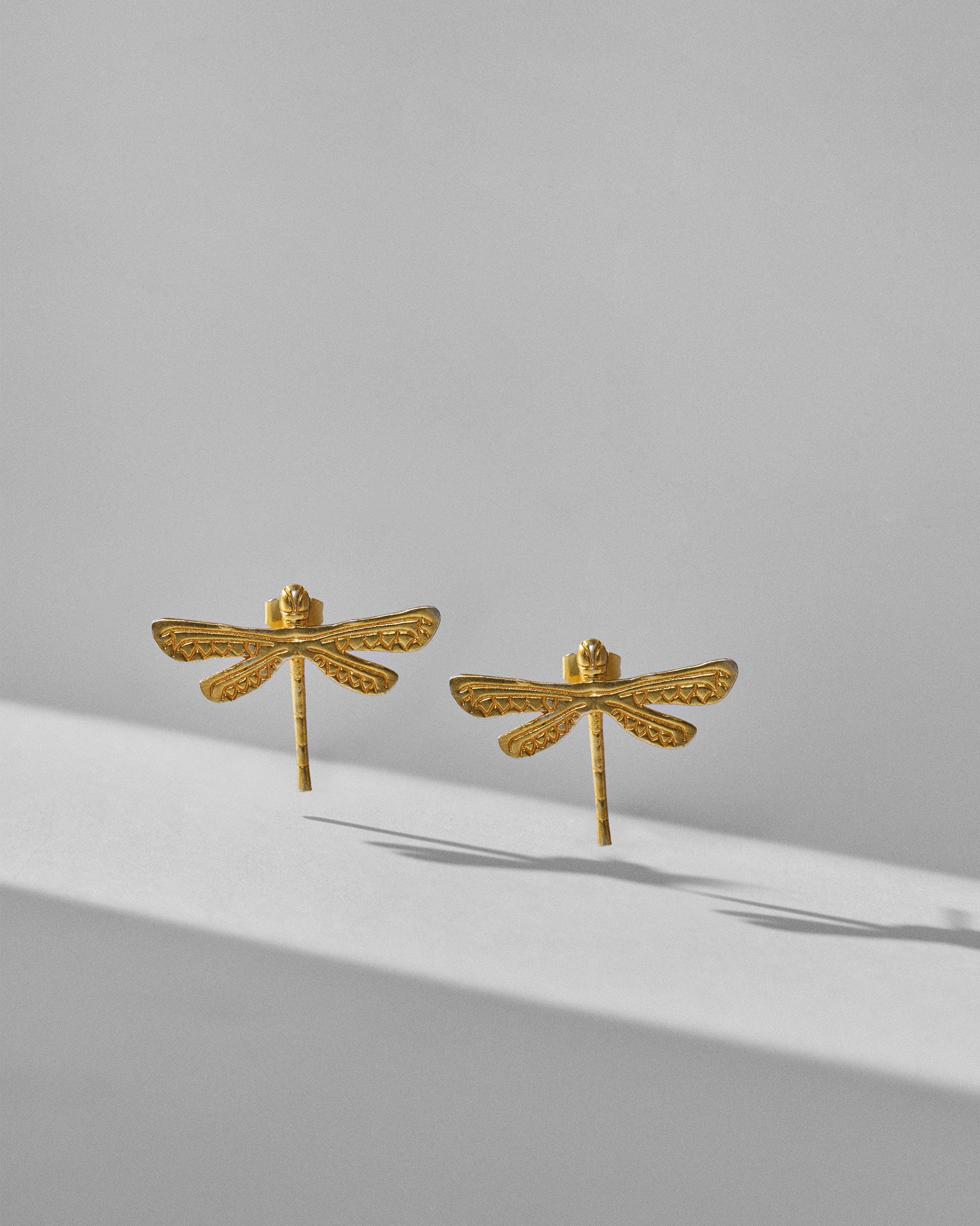 Dragonfly Studs - Gold