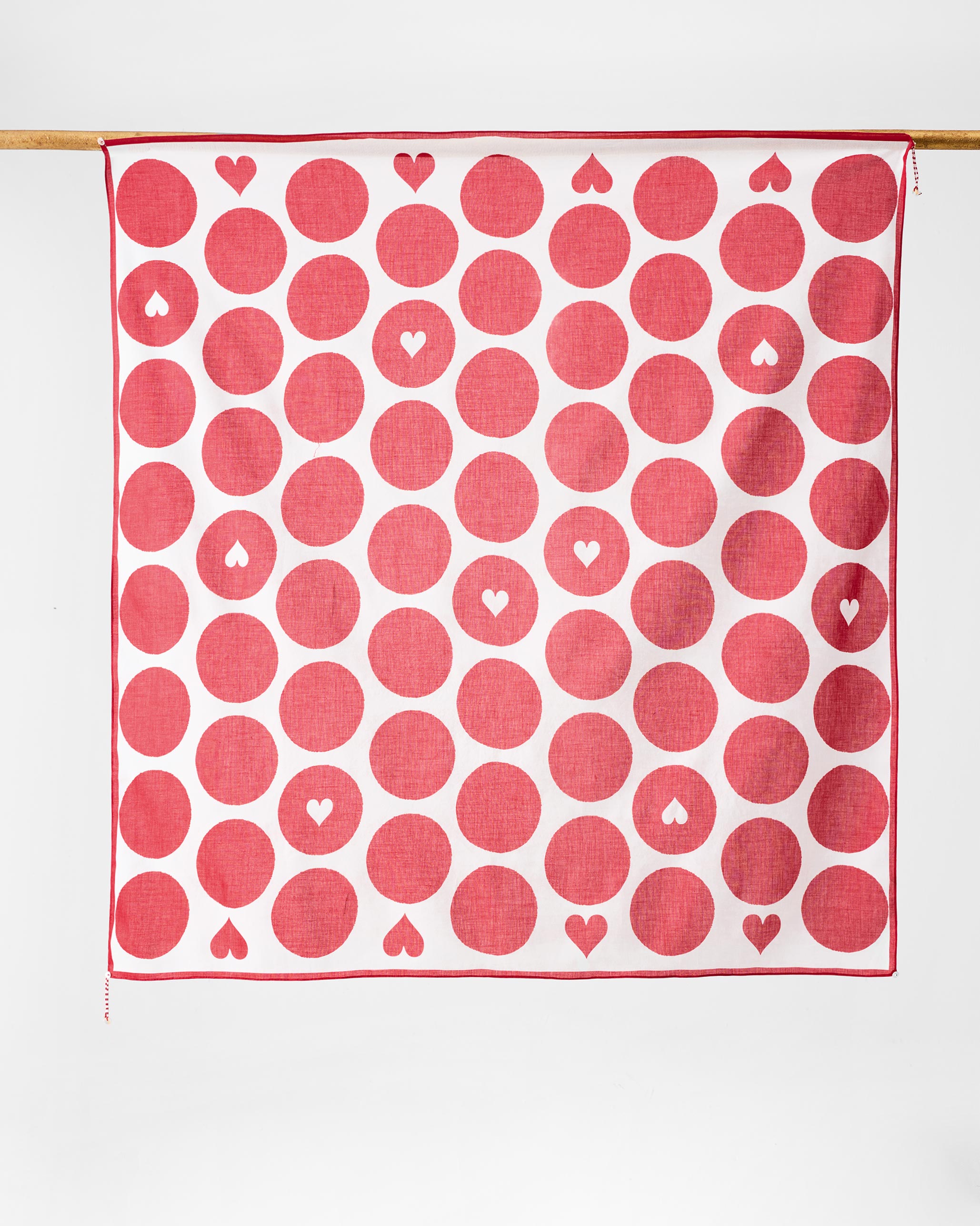 Evening Polka Scarf - Red