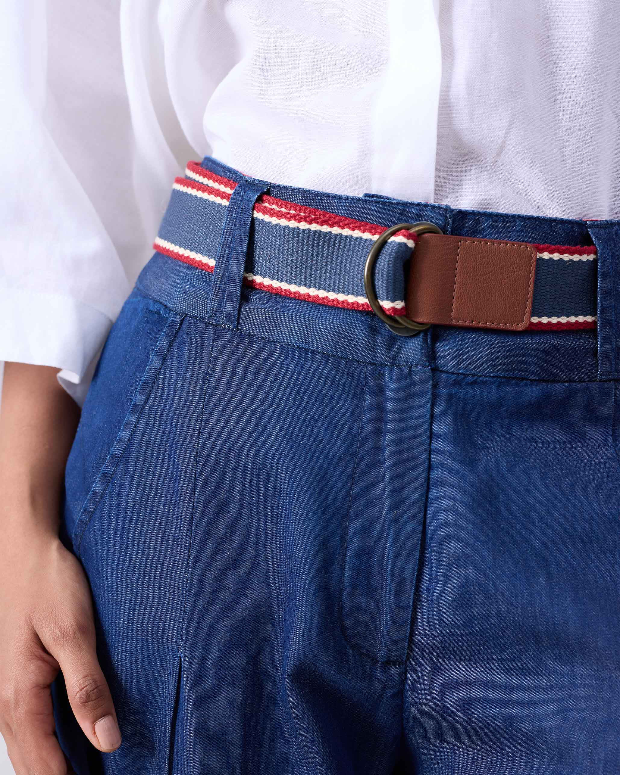 Nico Belt - Navy & Red