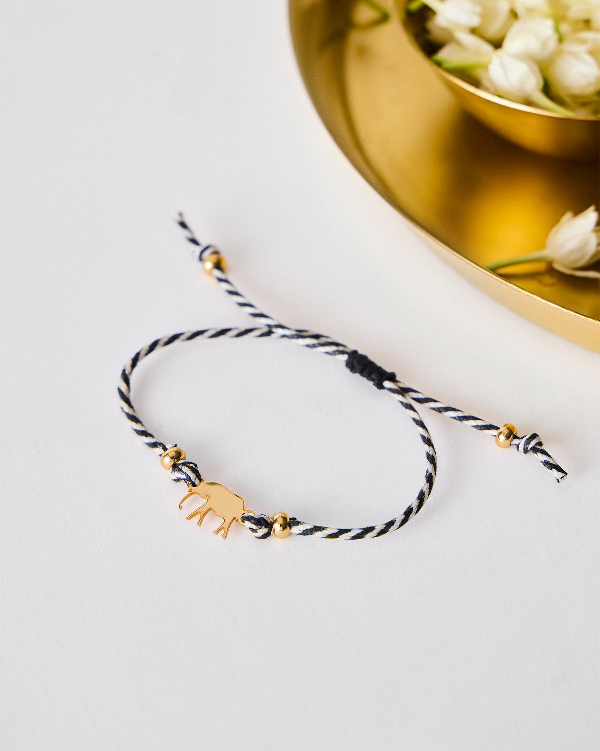 Ele Rakhi - Charcoal & White Stripes