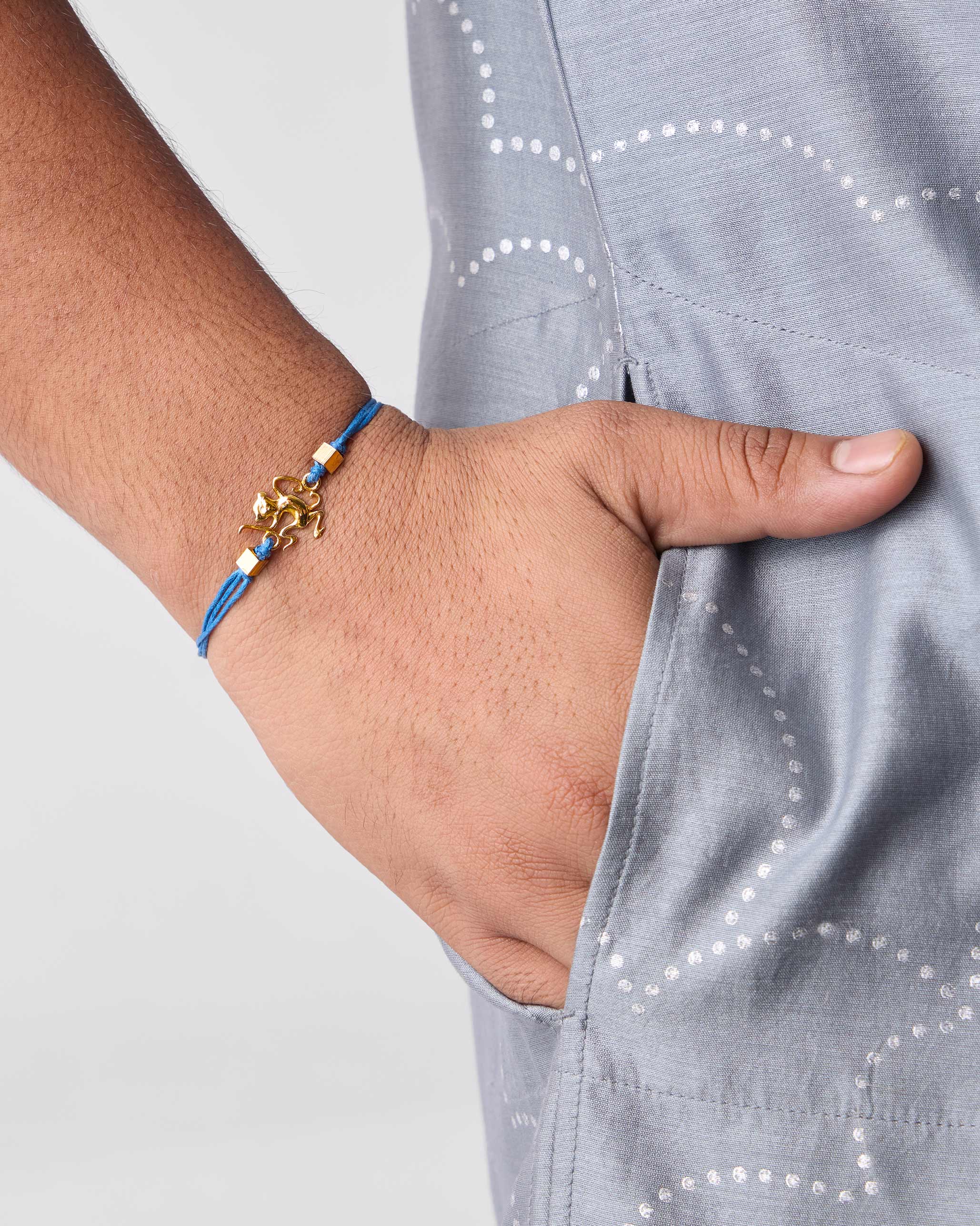 Monkey Rakhi - Light Blue