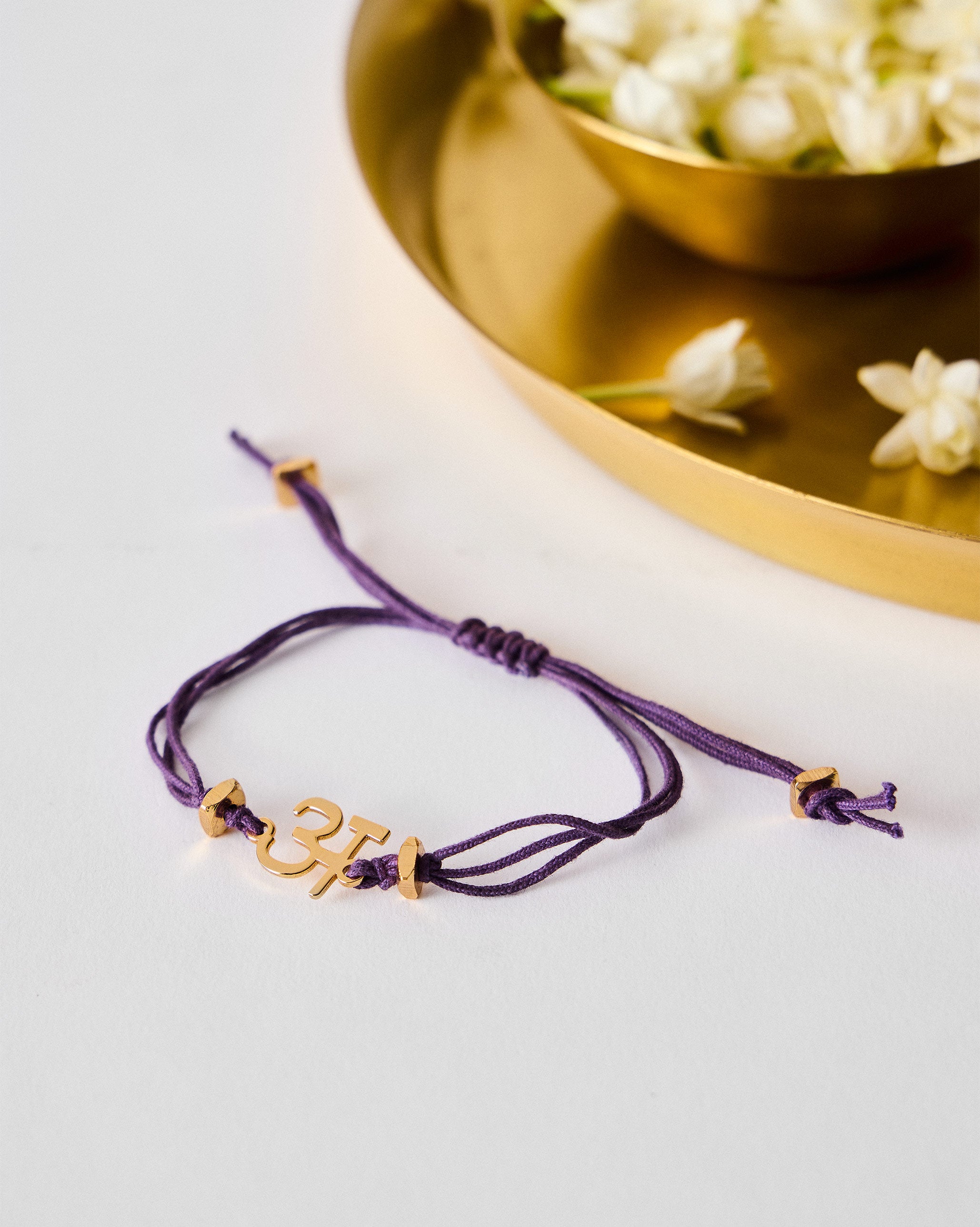 Alphabet A Rakhi - Purple