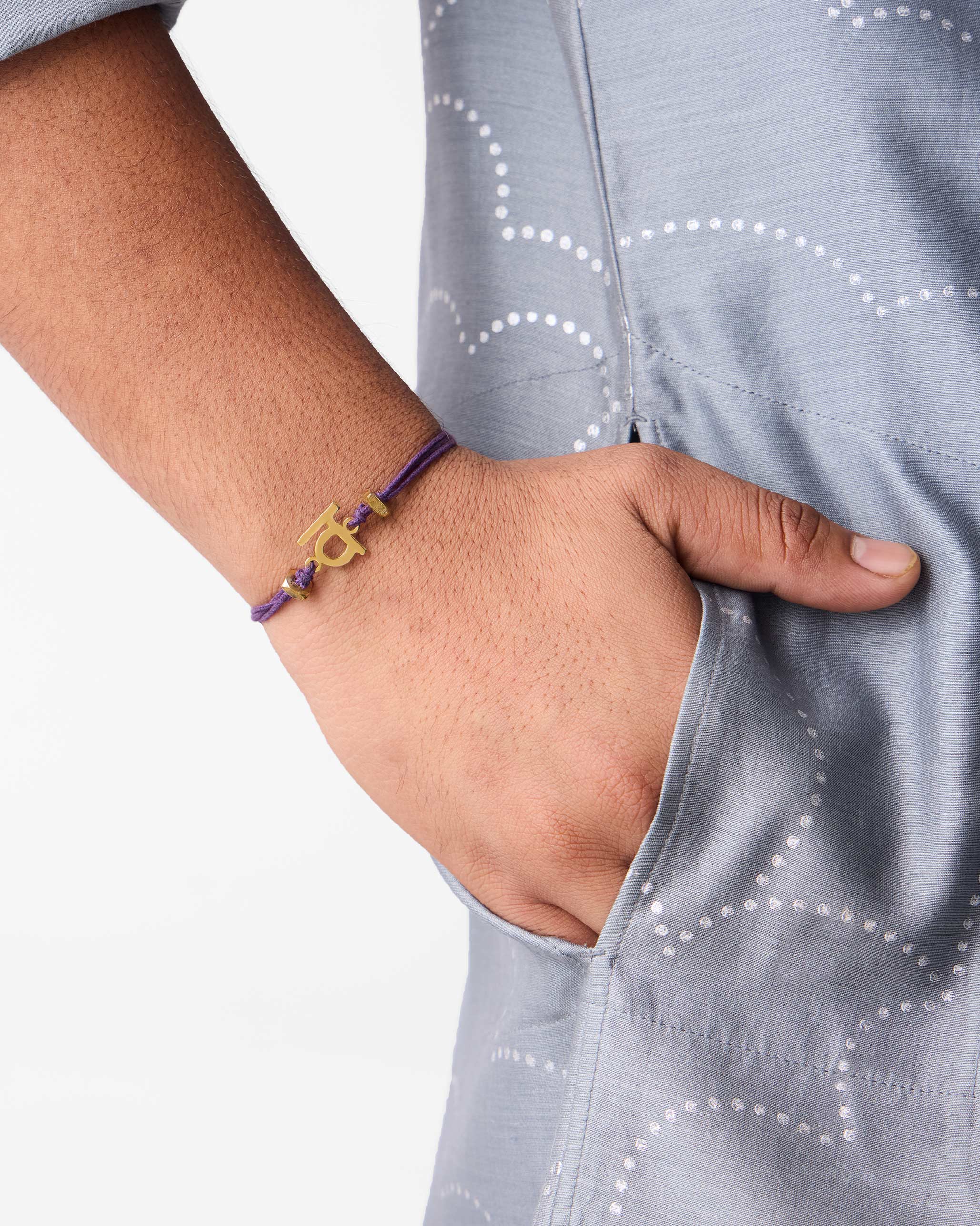 Alphabet V Rakhi - Purple