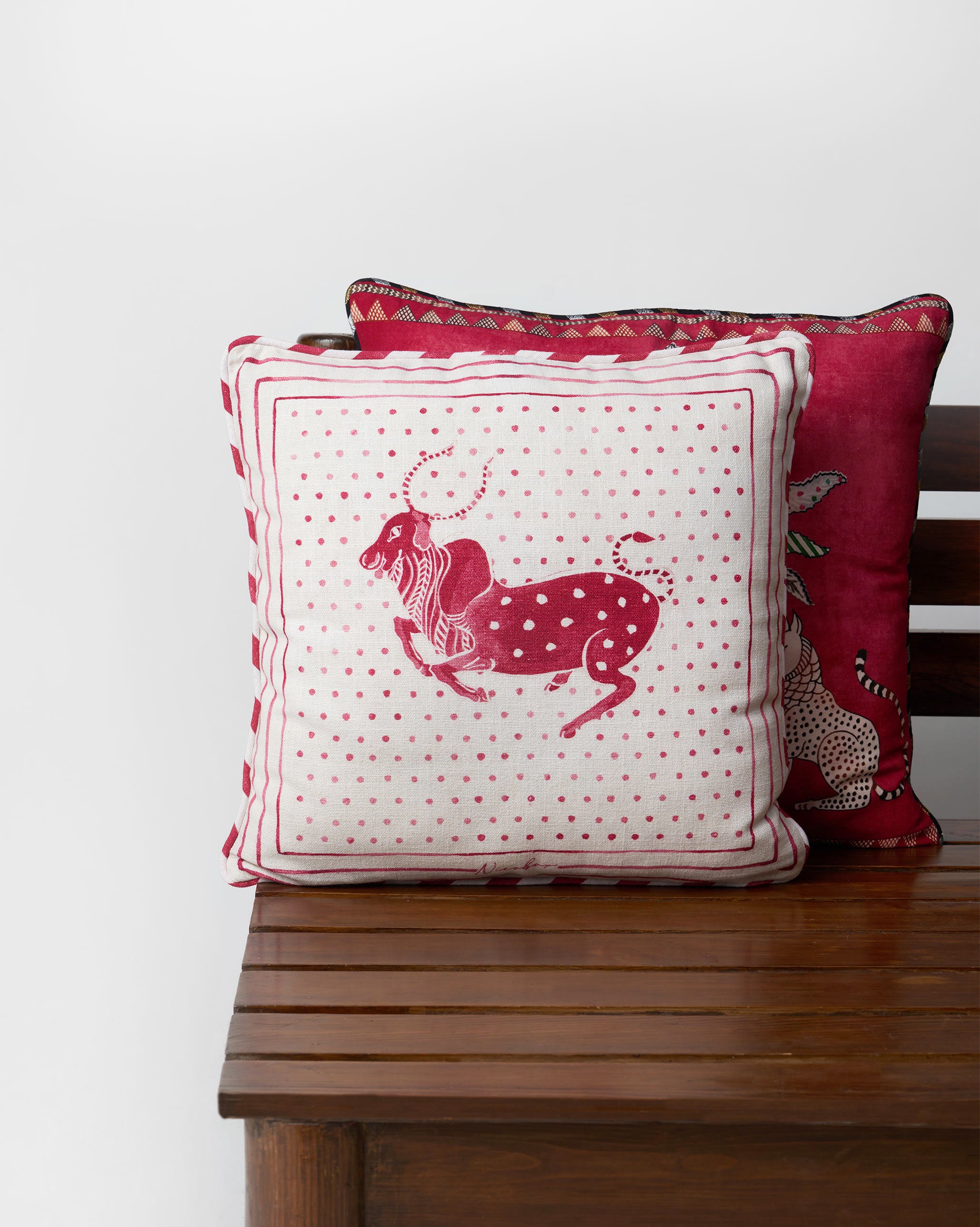 Leaping Bull Cushion Cover