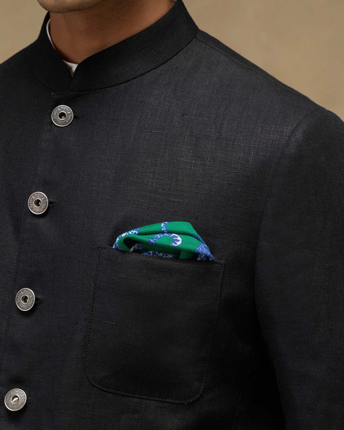 Baagh Pocket Square - Blue & Green