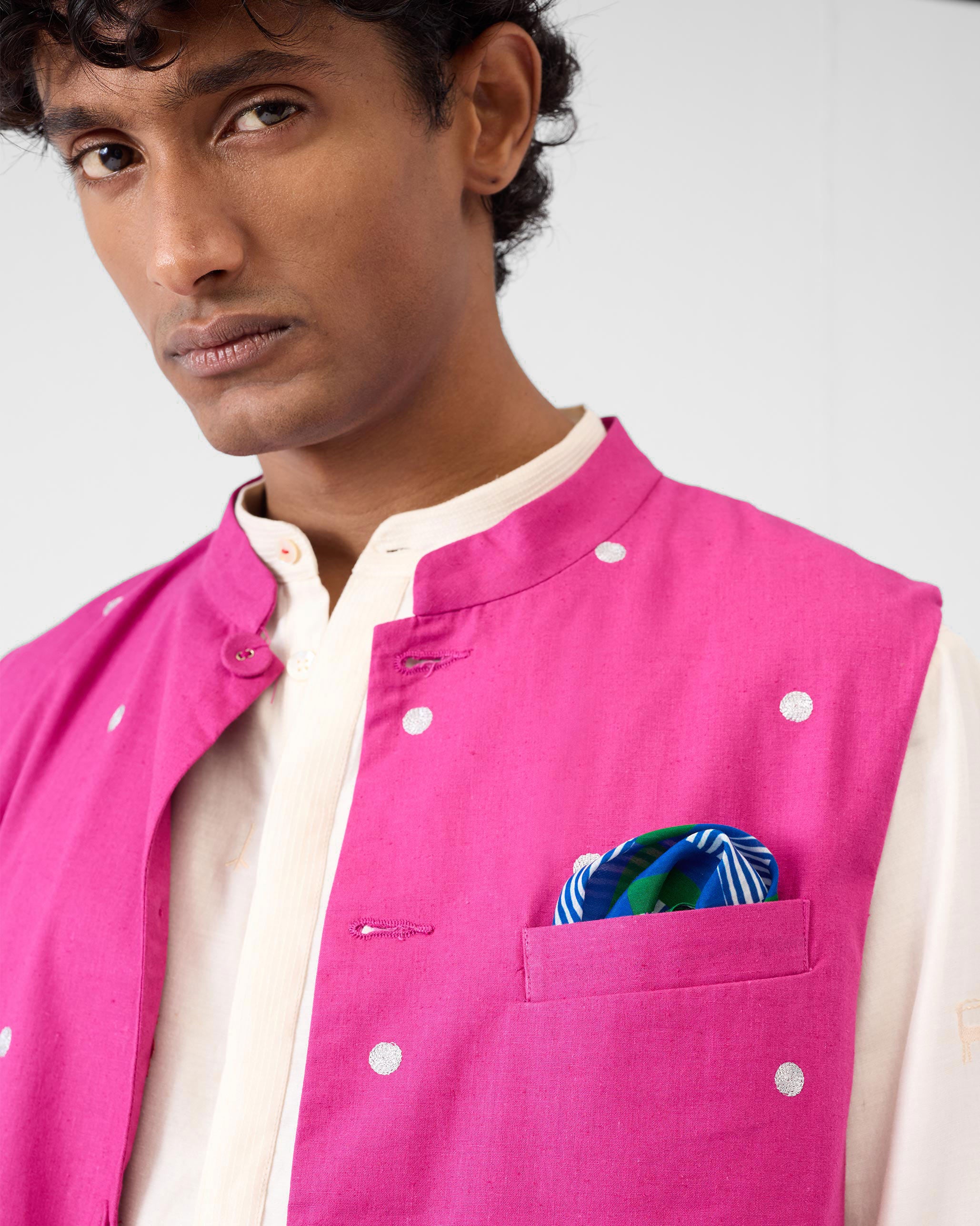 Baagh Pocket Square - Blue & Green