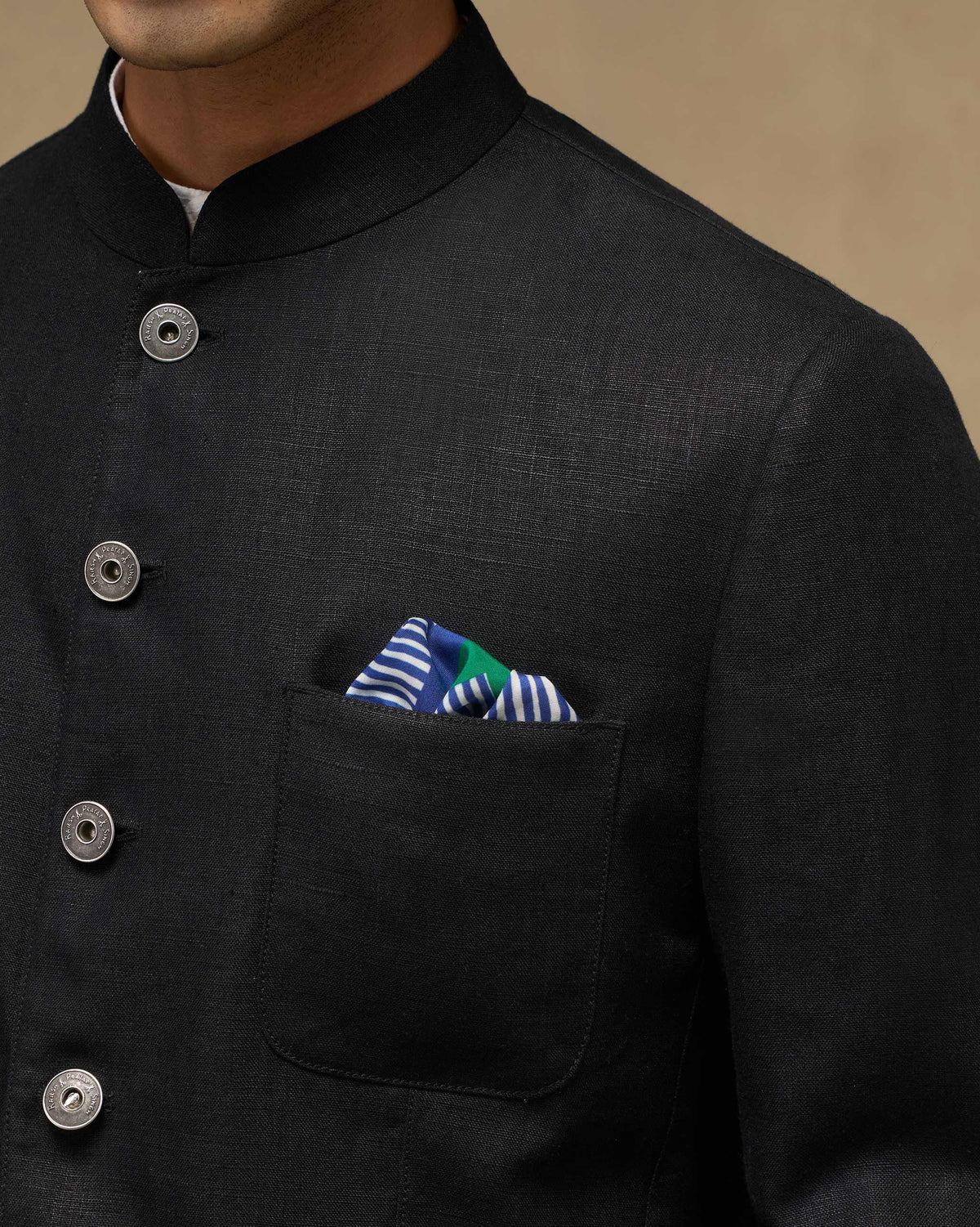 Baagh Pocket Square - Blue & Green
