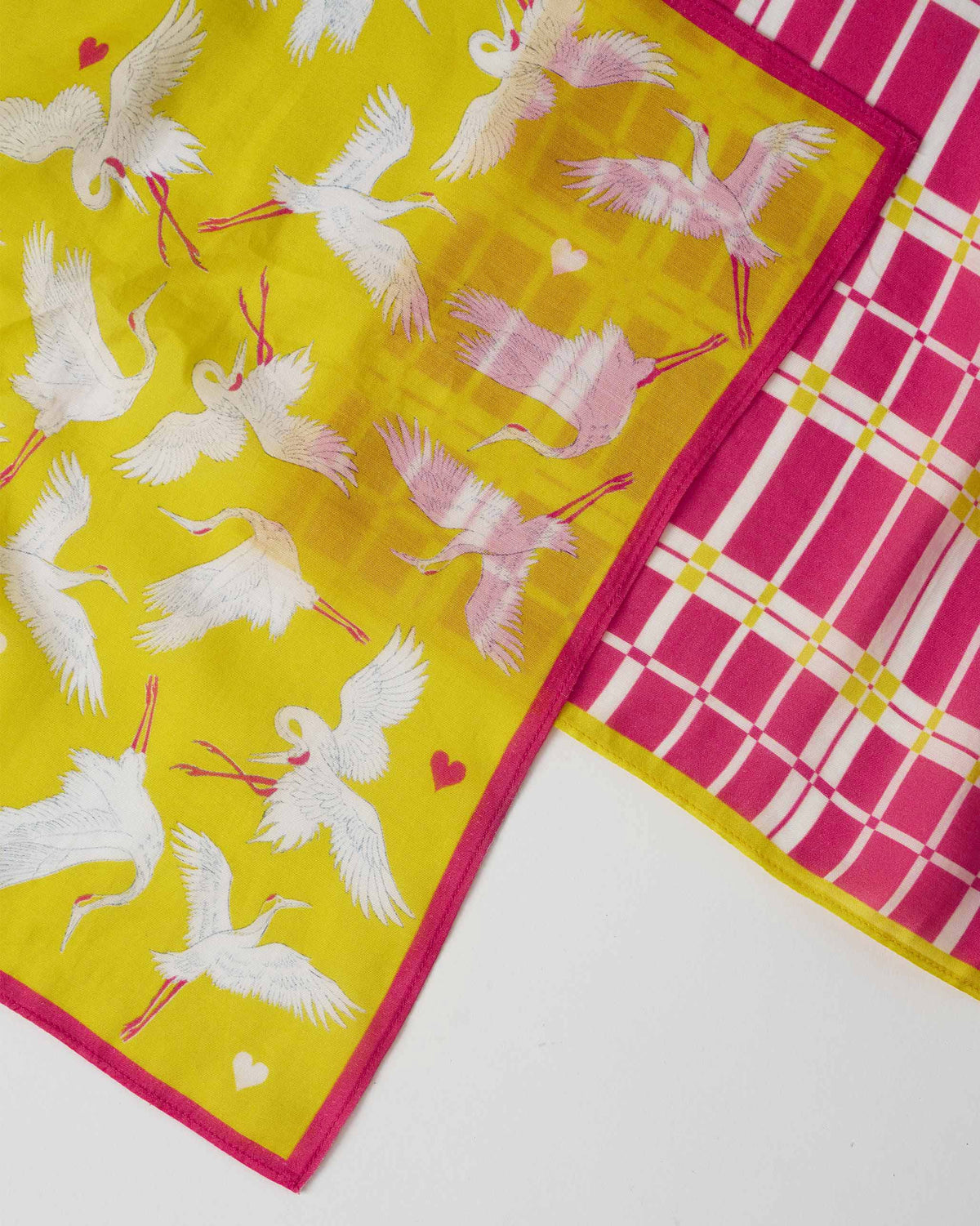 Drift Pocket Square - Yellow & Fuchsia