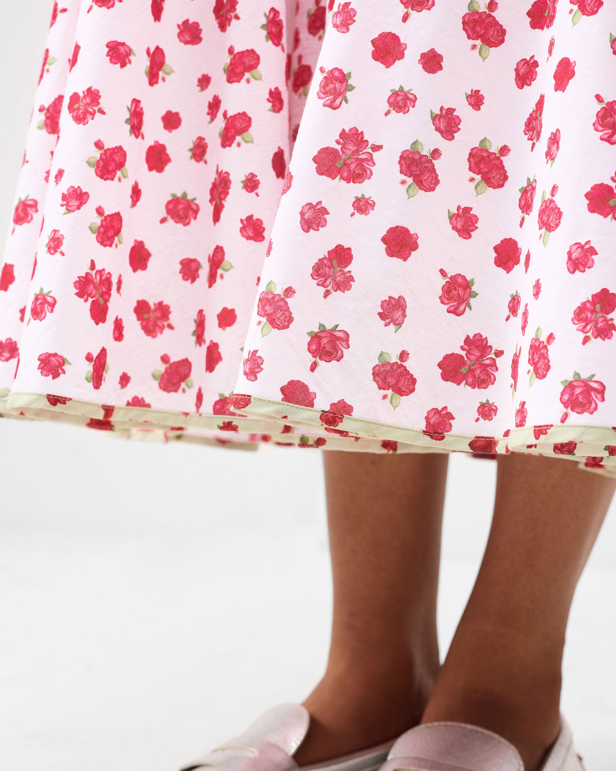 Kimsuka Dress - White & Watermelon Print