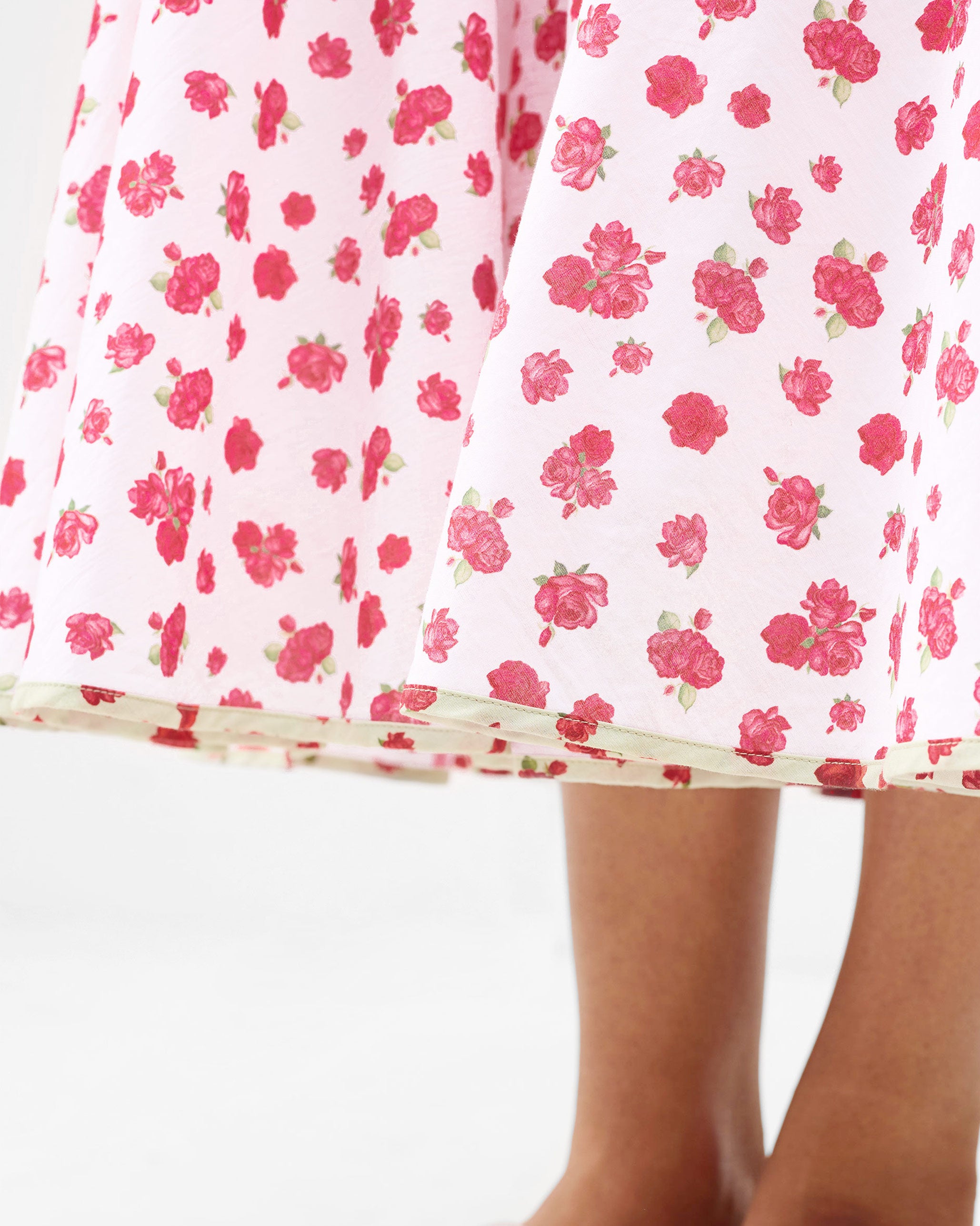 Kimsuka Dress - White & Watermelon Print