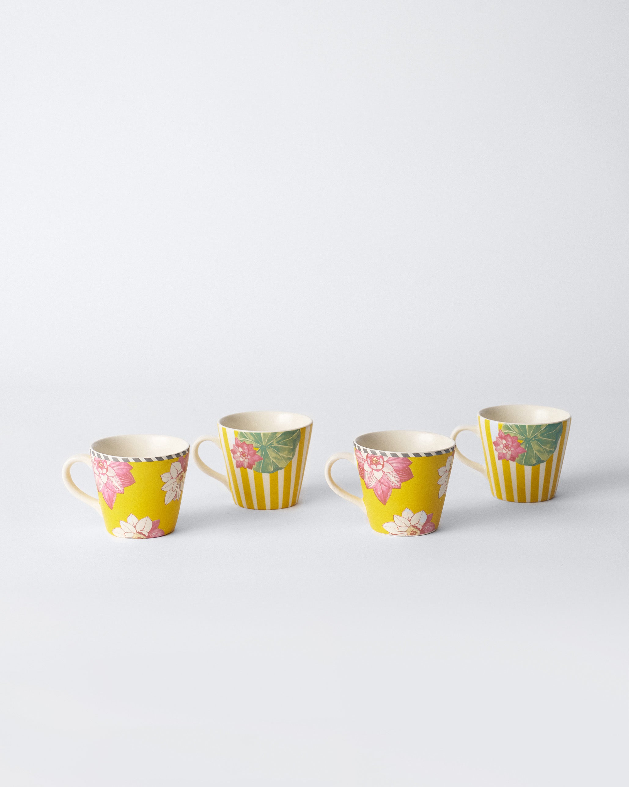 Lotus Garden Espresso Mug - Set of 4