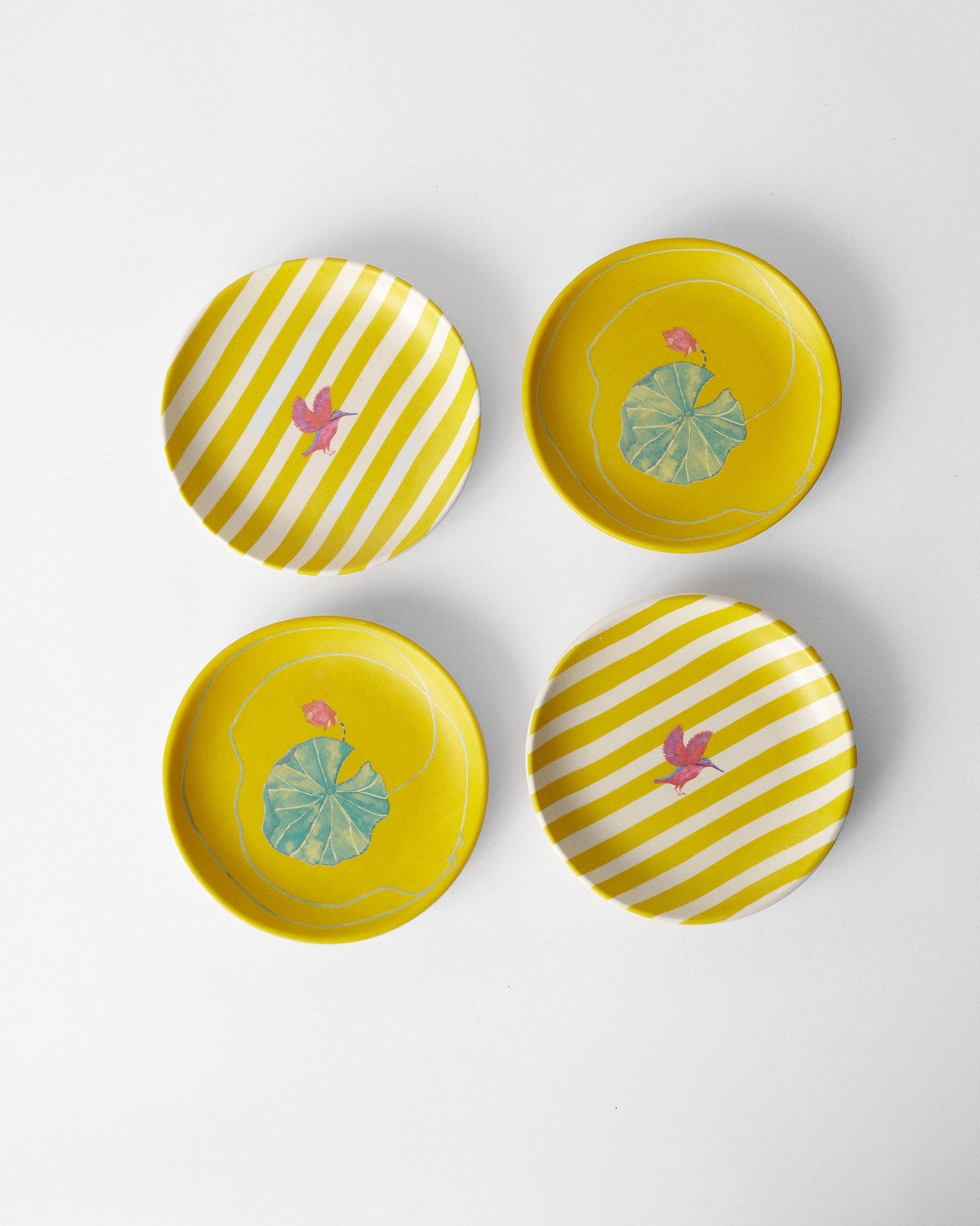Lotus Garden Tea Plate - Set of 4