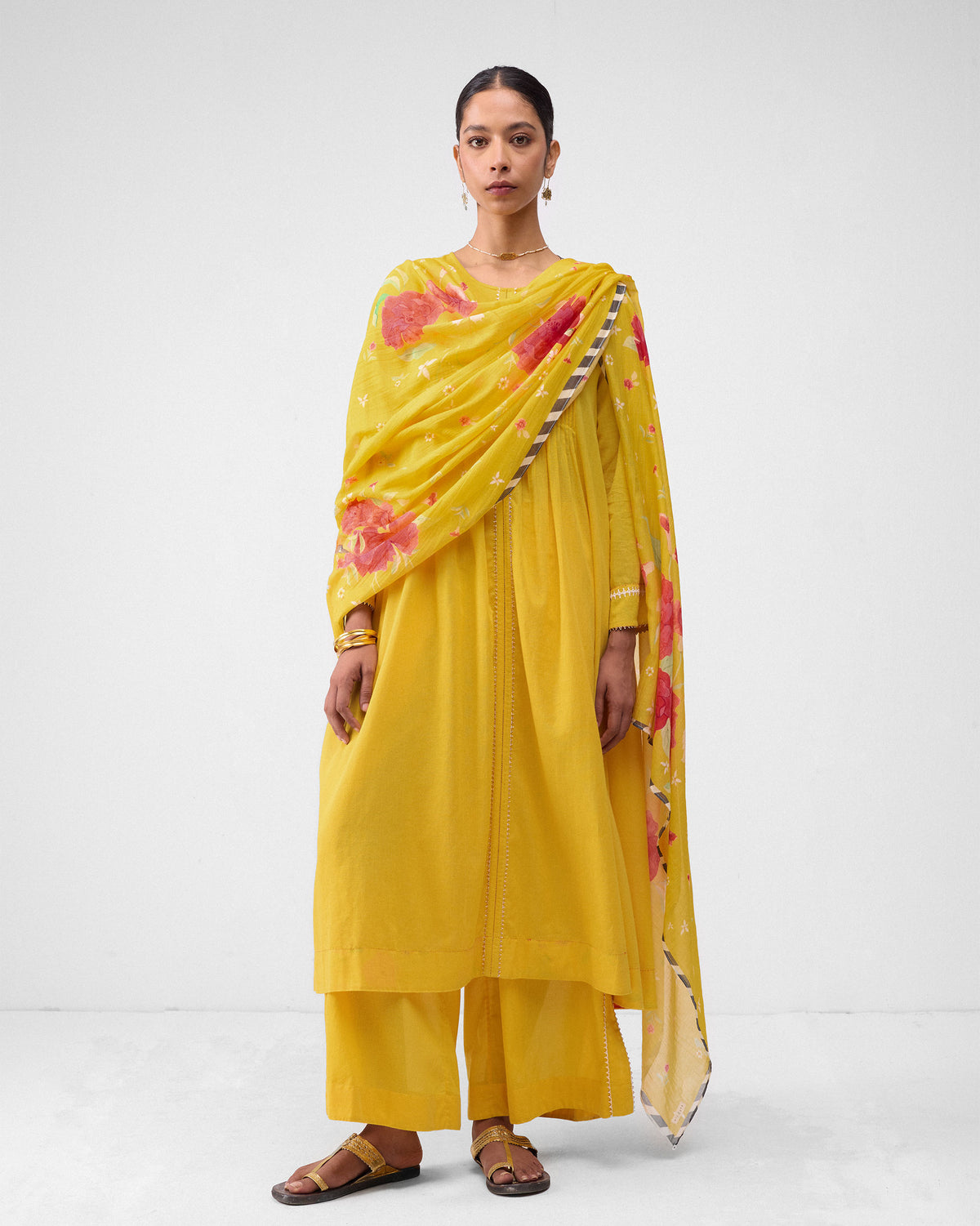 Mandovi Dupatta - Turmeric Yellow