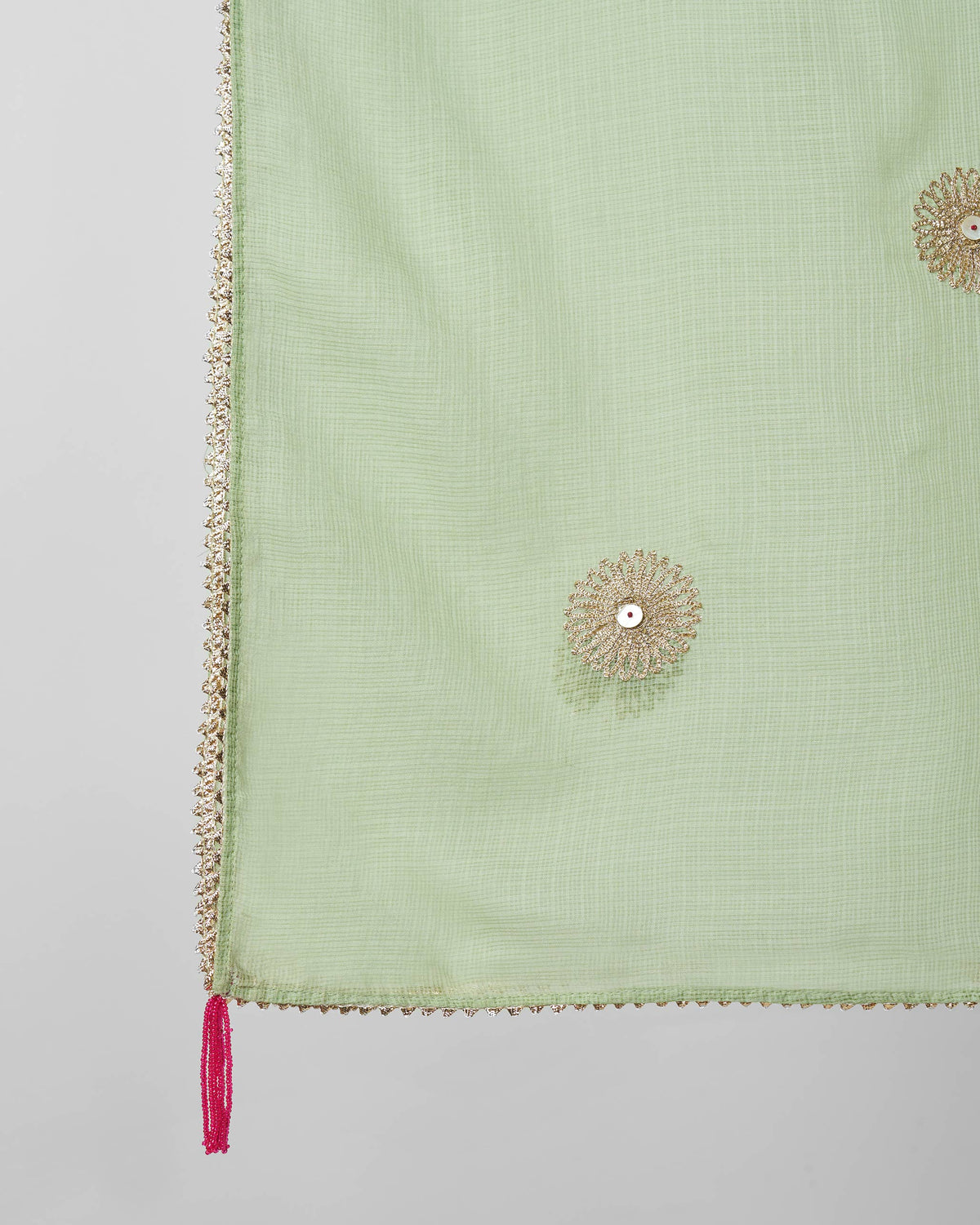 Kosi Dupatta - Mint Embroidered