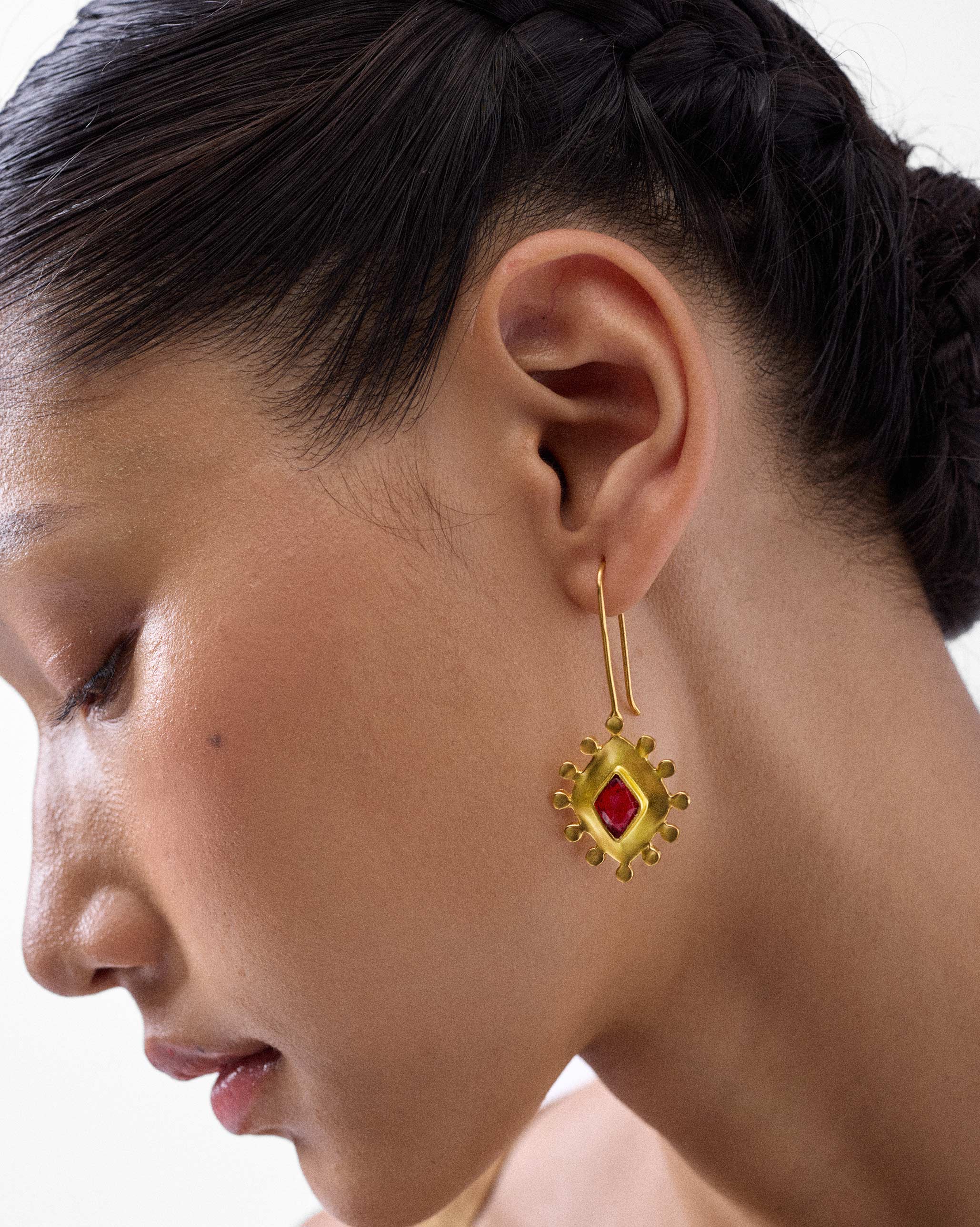 Garnet Barfi Drops - Gold