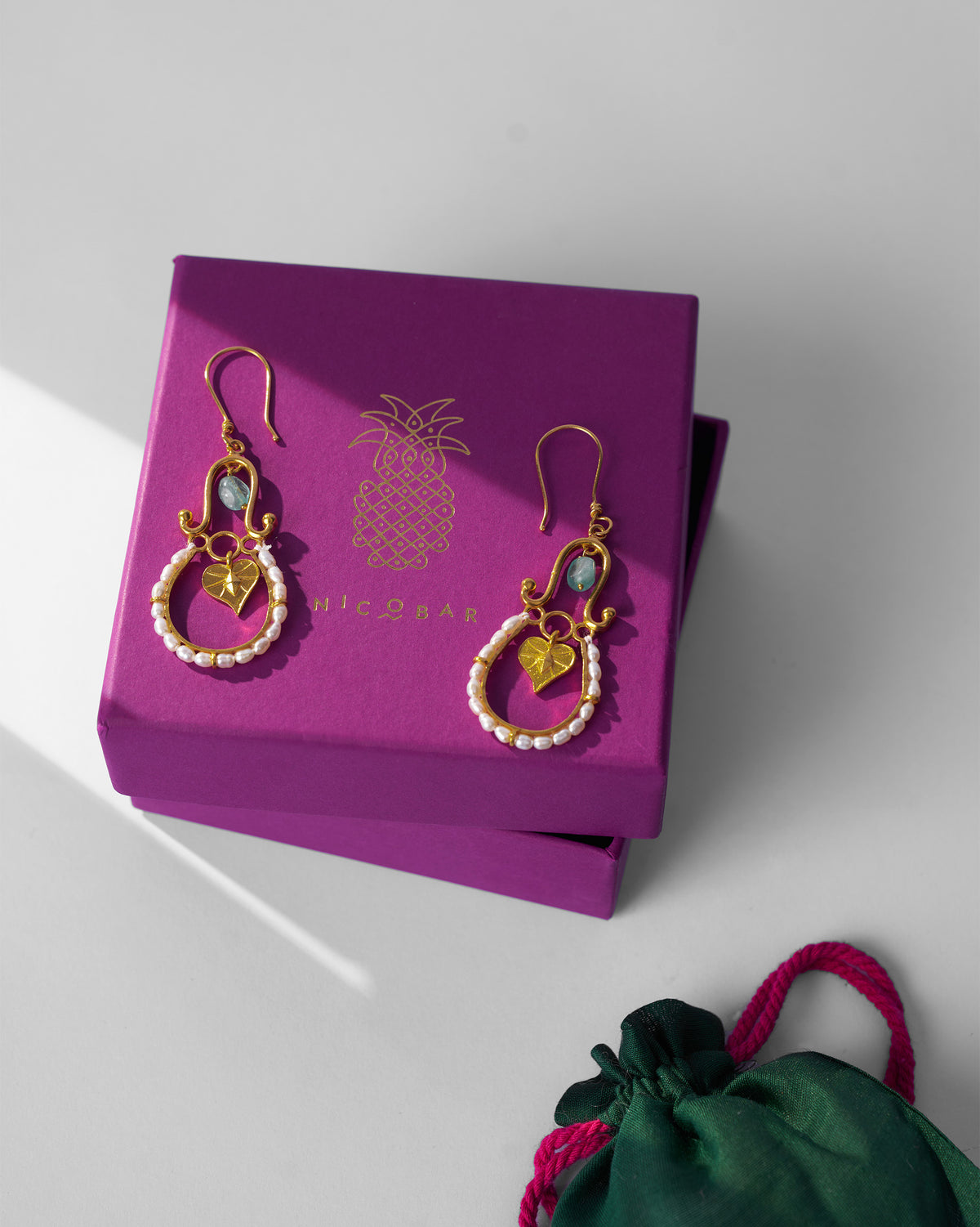 Peepal Patta Danglers - Gold