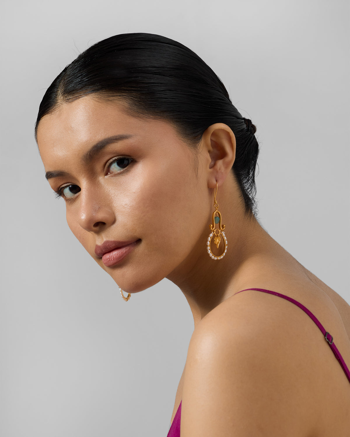 Peepal Patta Danglers - Gold