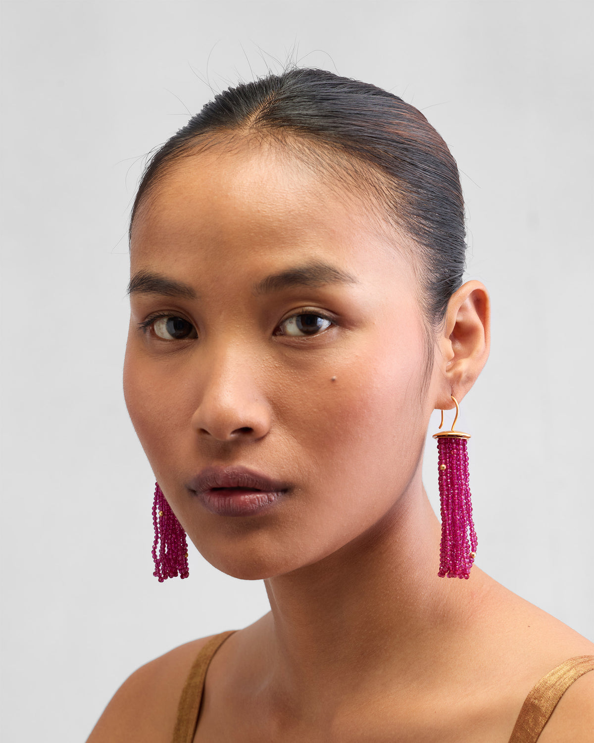 Glass Tassel - Magenta