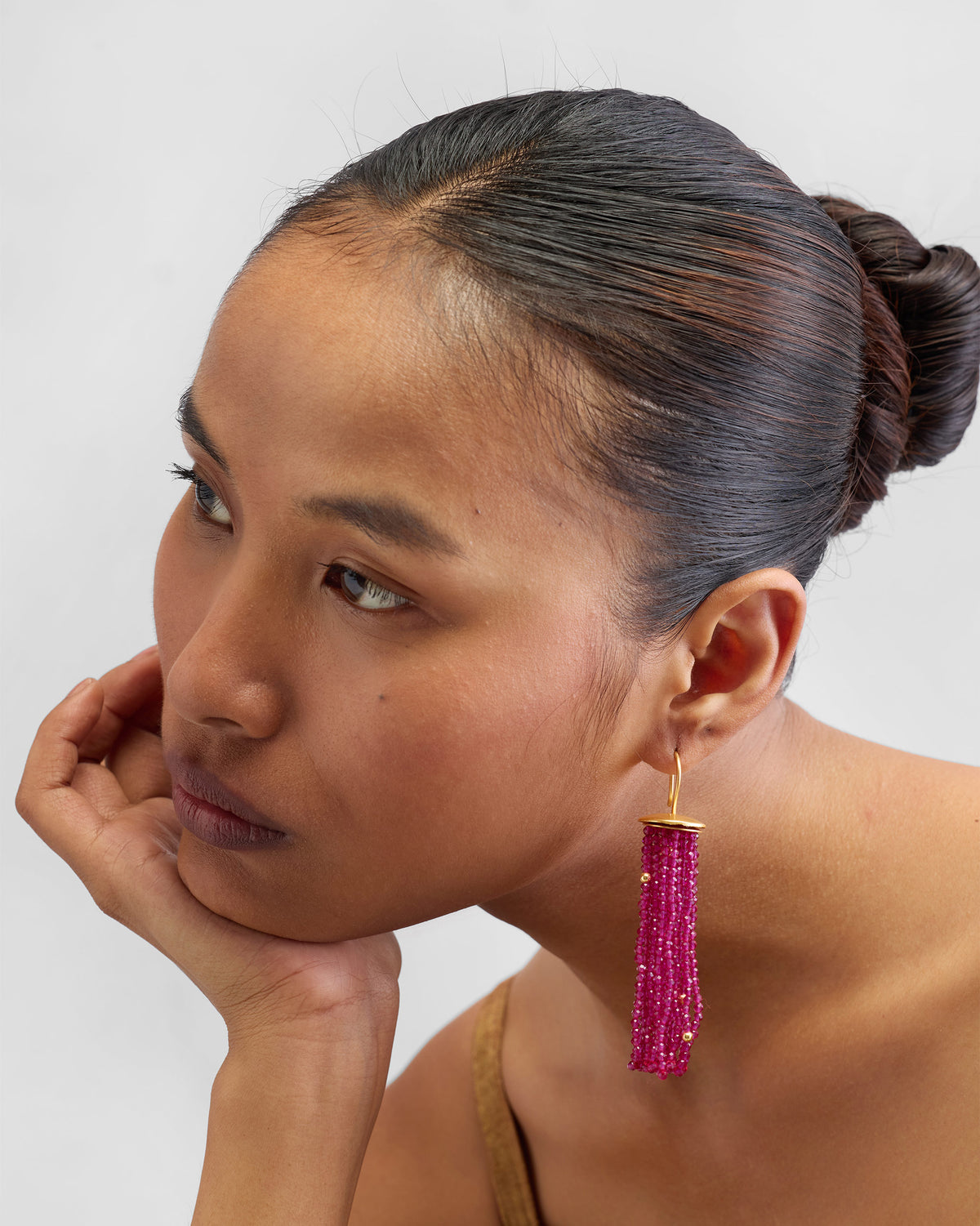 Glass Tassel - Magenta