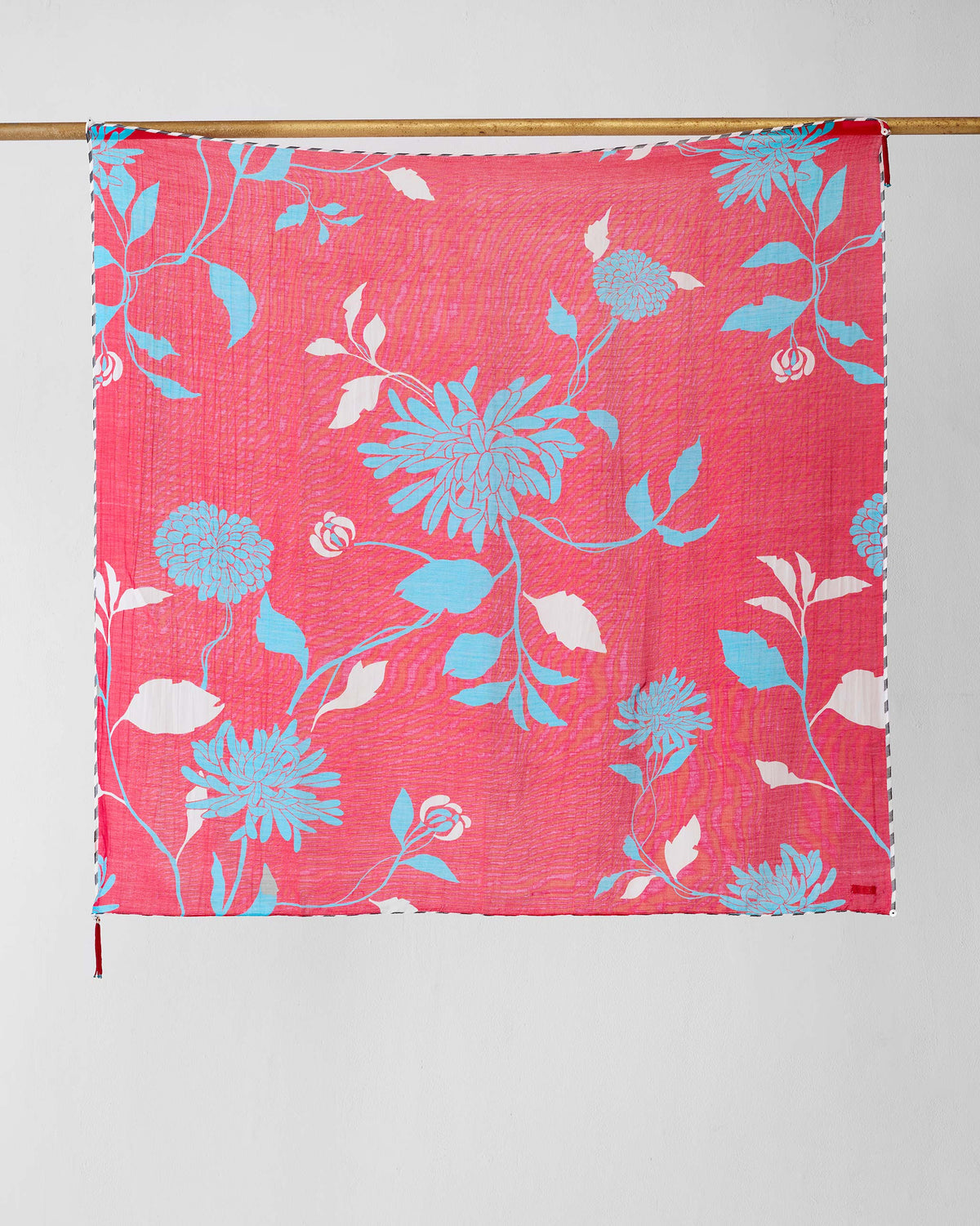 Big Floral Scarf - Red