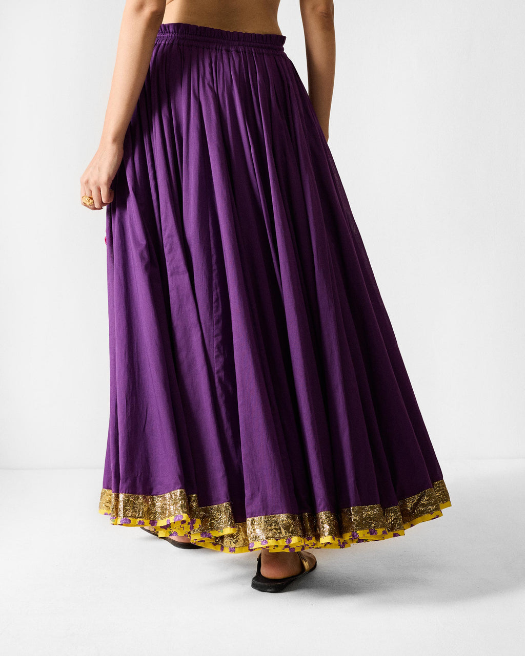 Sahara Skirt - Purple & Gold – Nicobar
