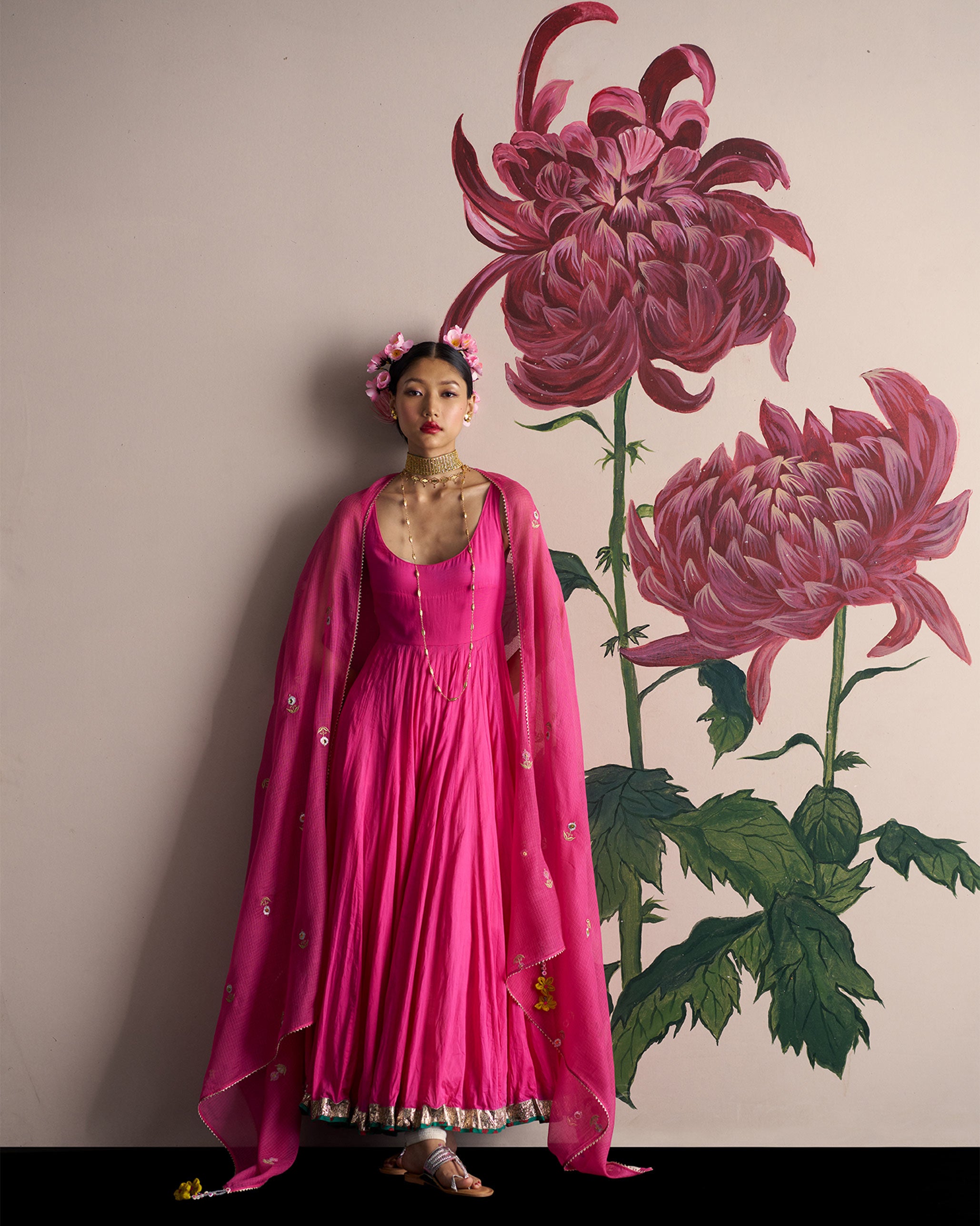 Kochi Kurta - Fuchsia