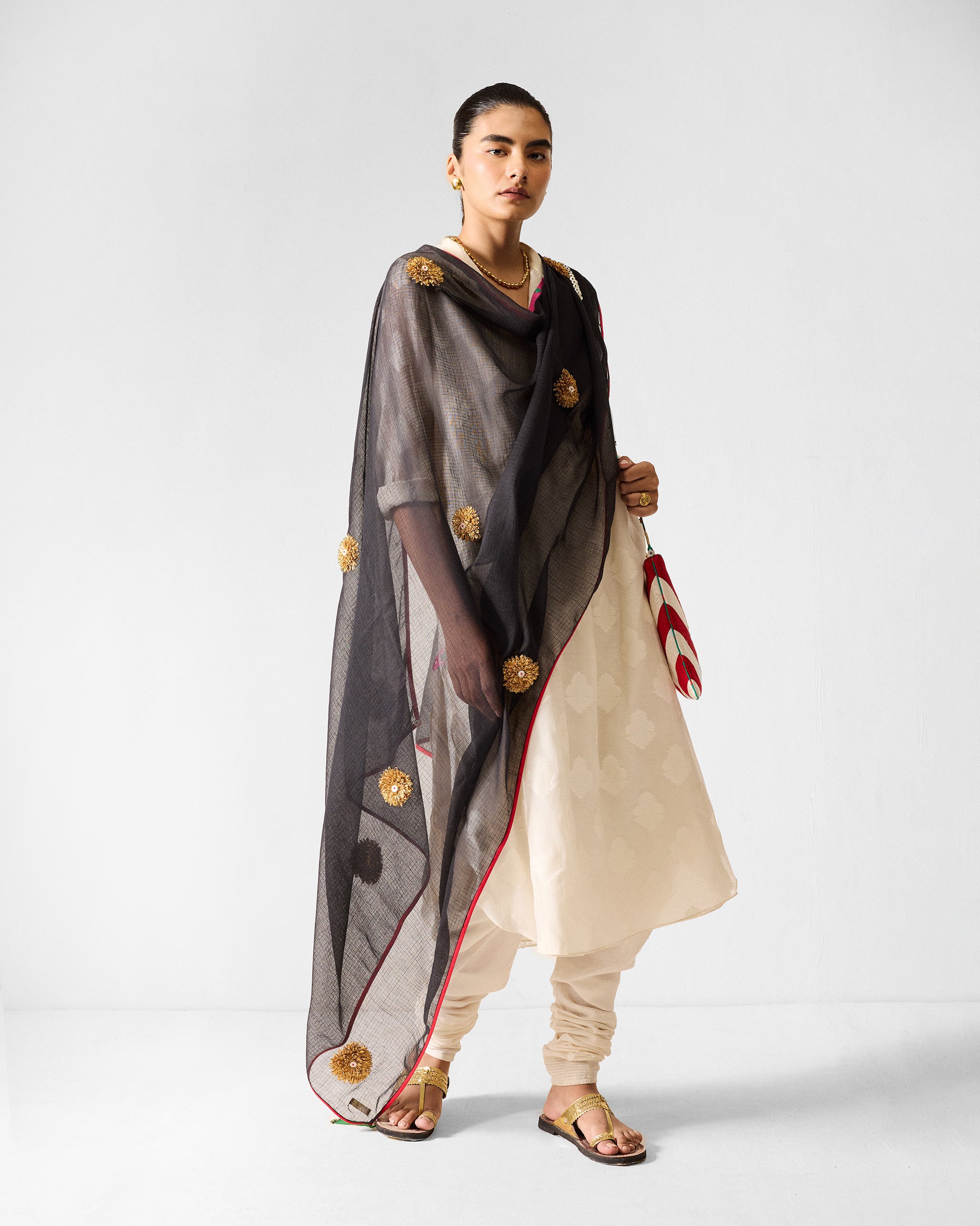 Basic Long Length Kurta - Ivory