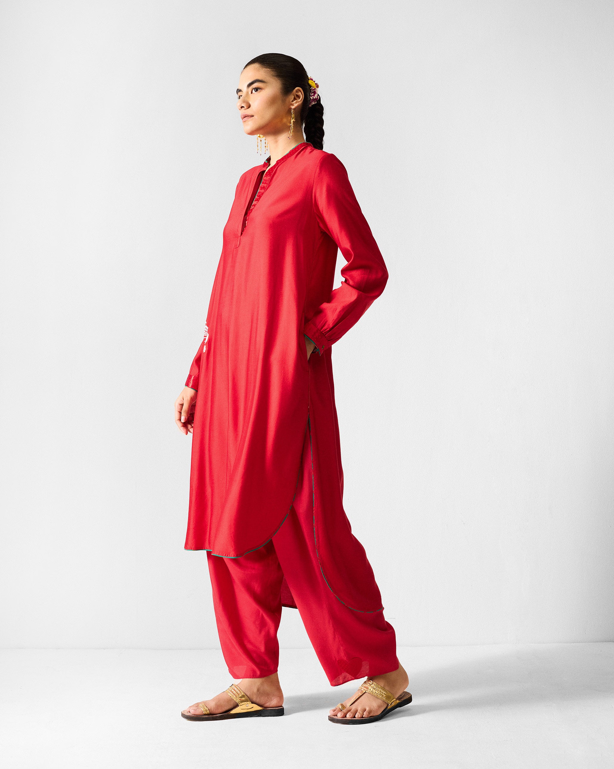 Chaand Kurta - Red