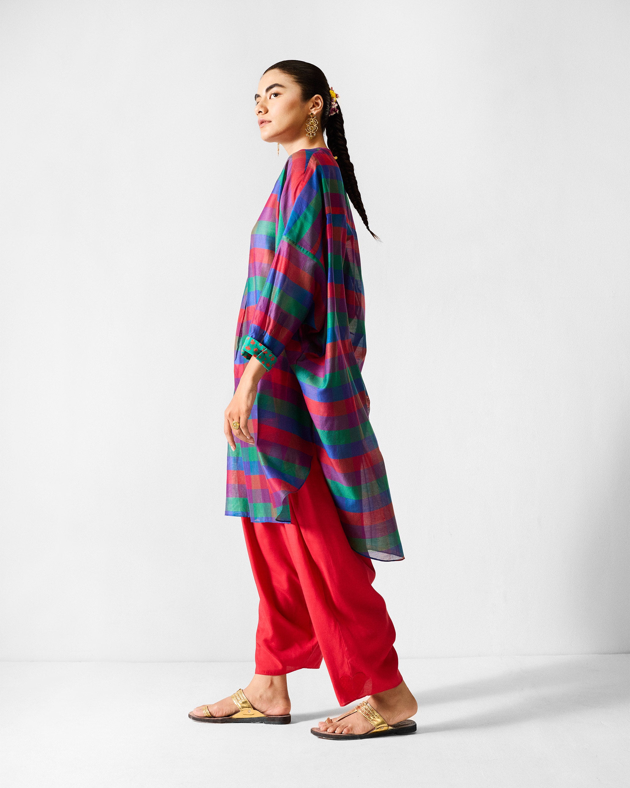 Lazy Sunday Tunic - Multicolour Checks