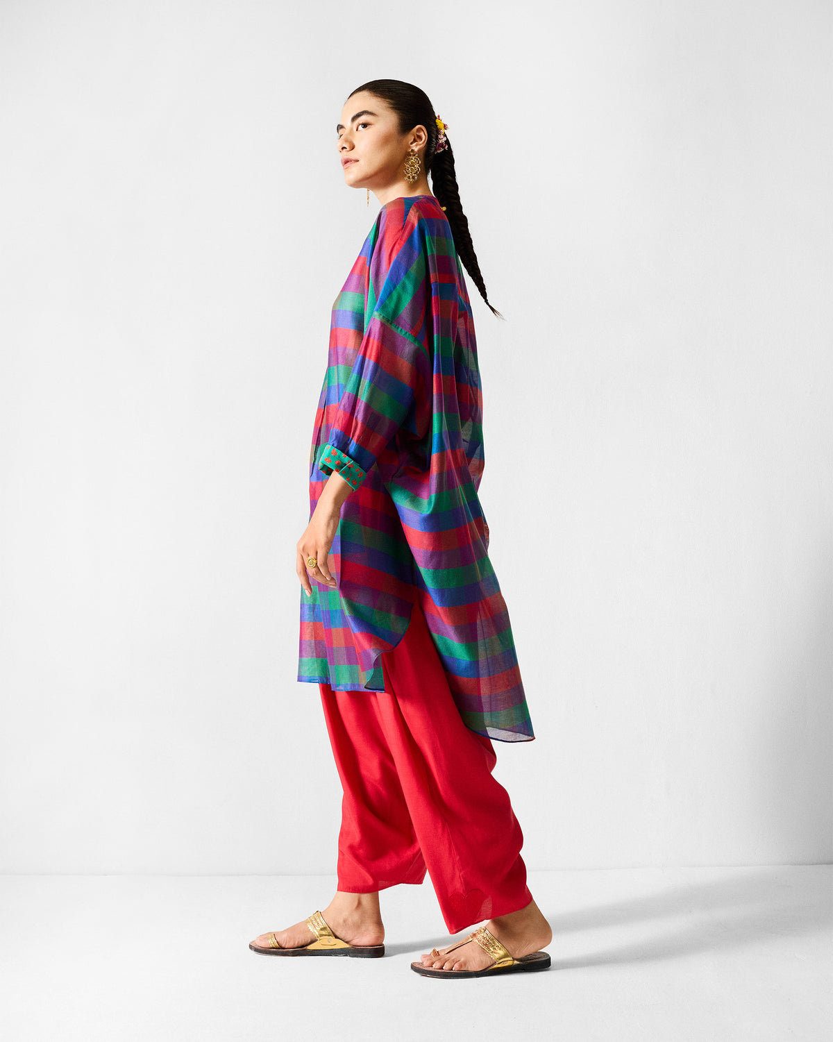 Lazy Sunday Tunic - Multicolour Checks
