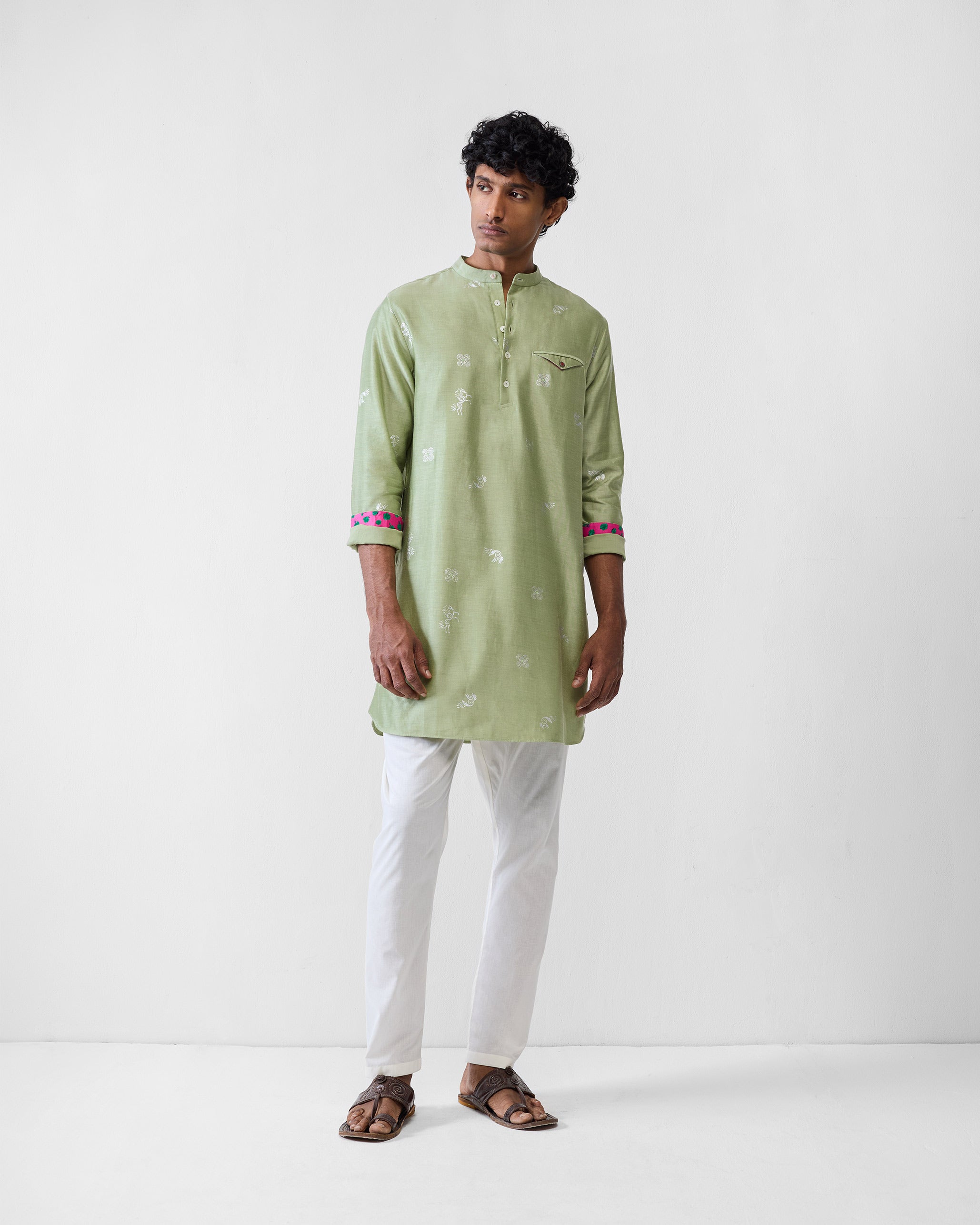 Fort Kurta - Mint Printed