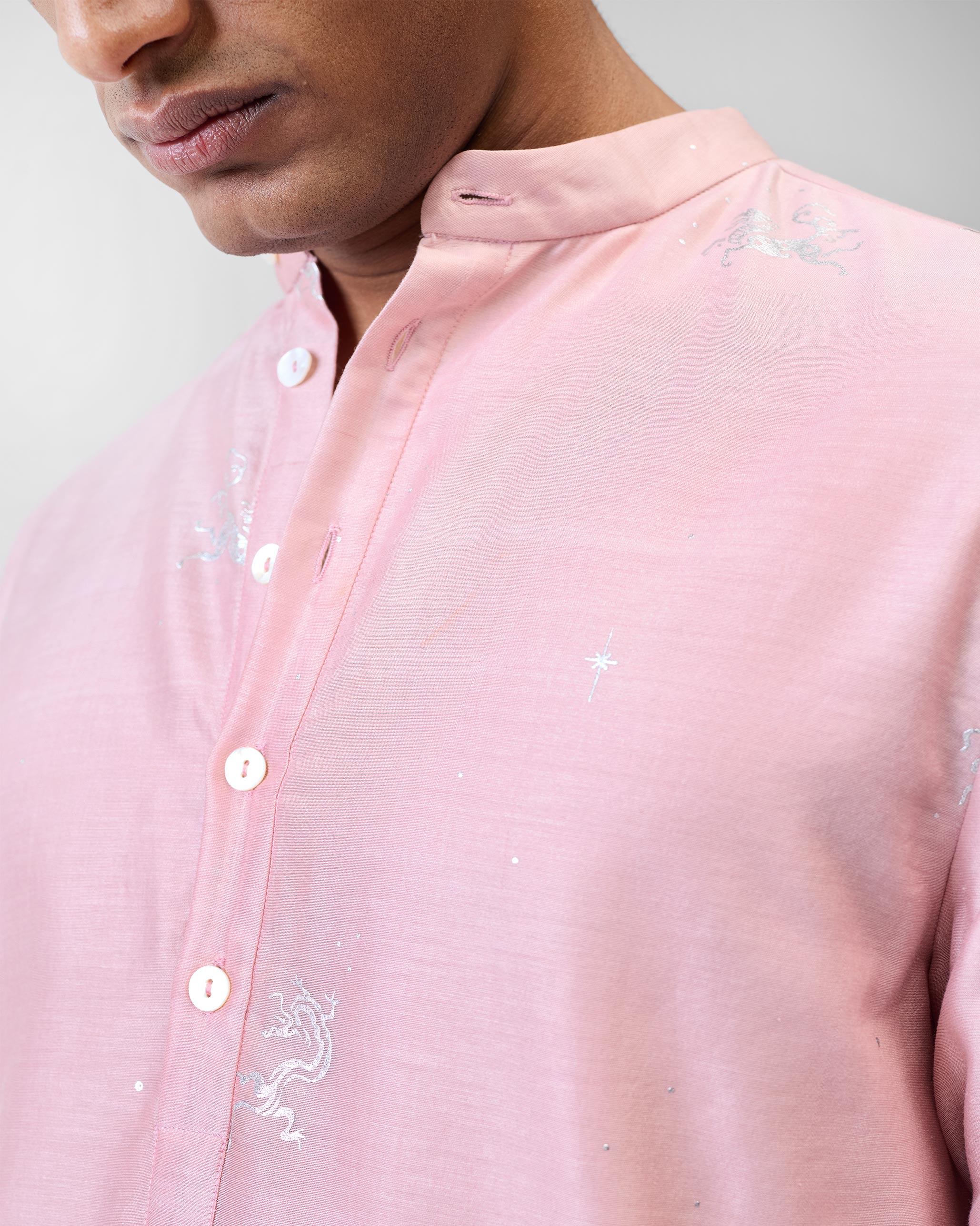 Bageecha Kurta - Pink Printed