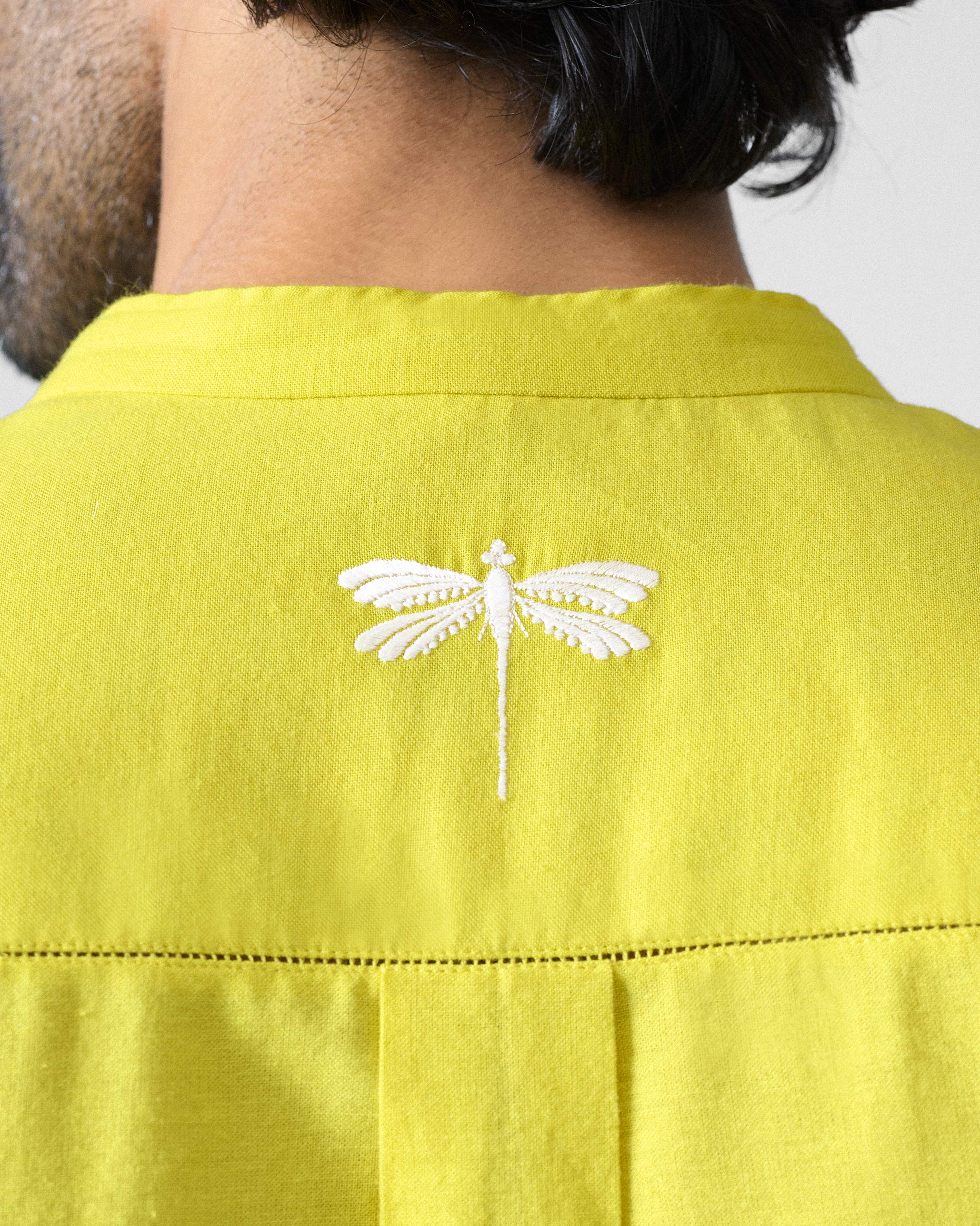 Ibn Kurta - Chartreuse Embroidered