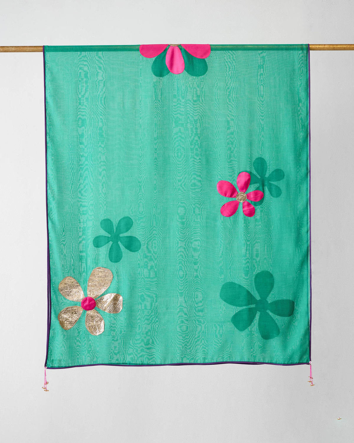 Amara Dupatta - Green & Silver Embridered