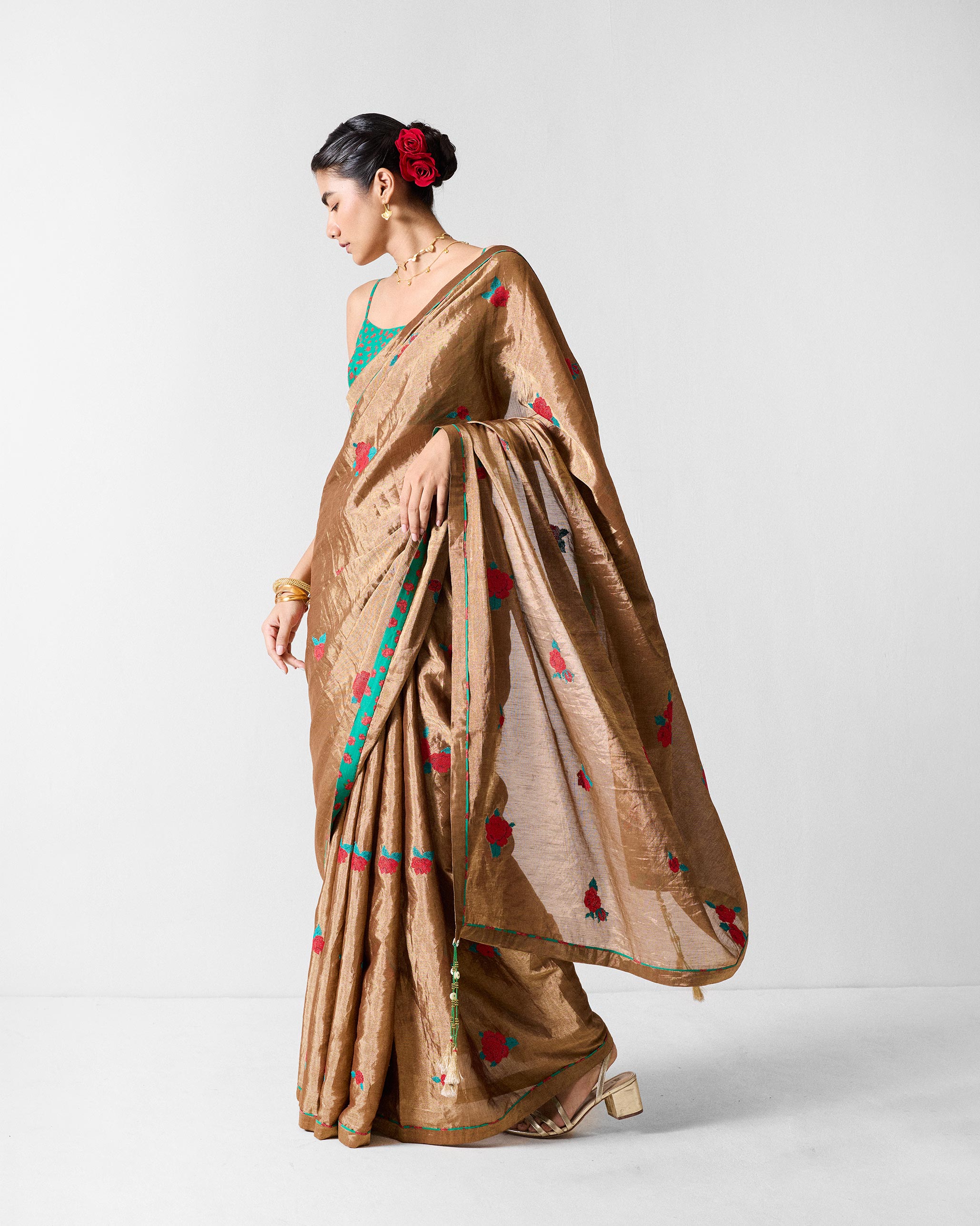 Reva Sari - Gold Embroidered