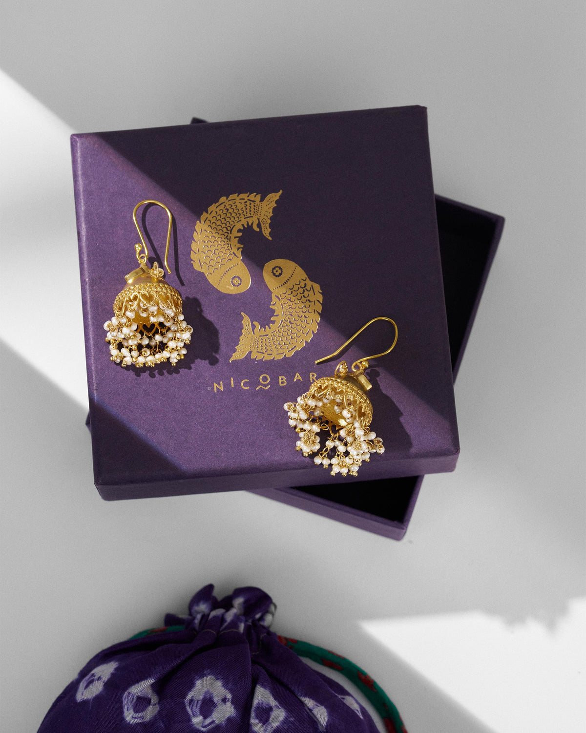Moti Jhumka - Gold