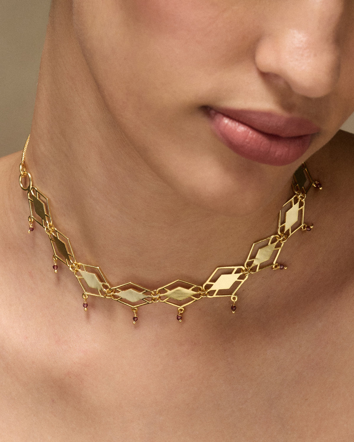 Barfi Necklace - Gold