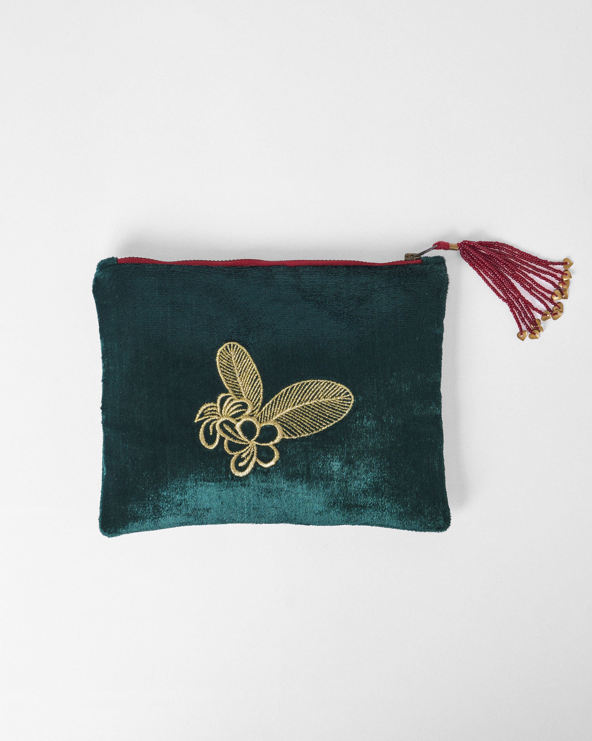 Plumeria Pouch - Green